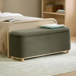 Maribo 48" Storage Ottoman - Felted Green