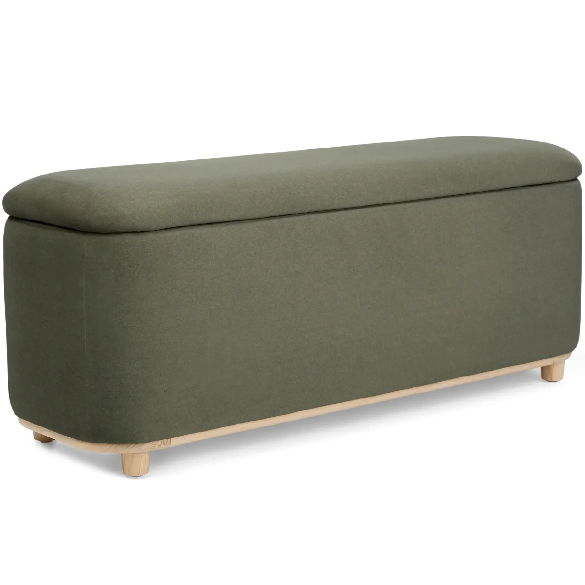 Maribo 48" Storage Ottoman - Felted Green