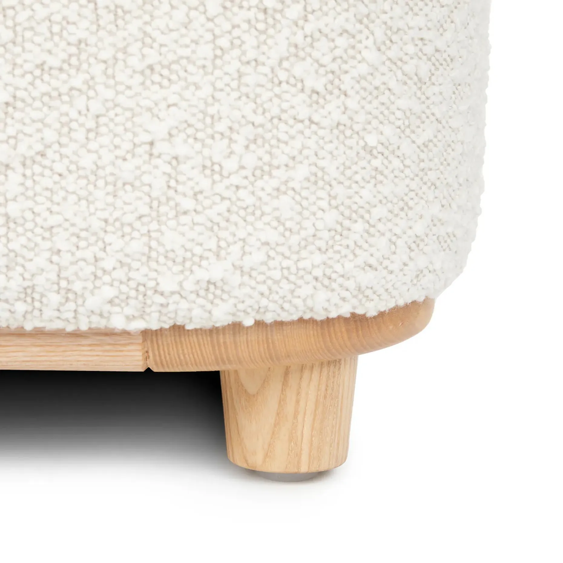 Maribo 19" Storage Ottoman - Ivory Bouclé