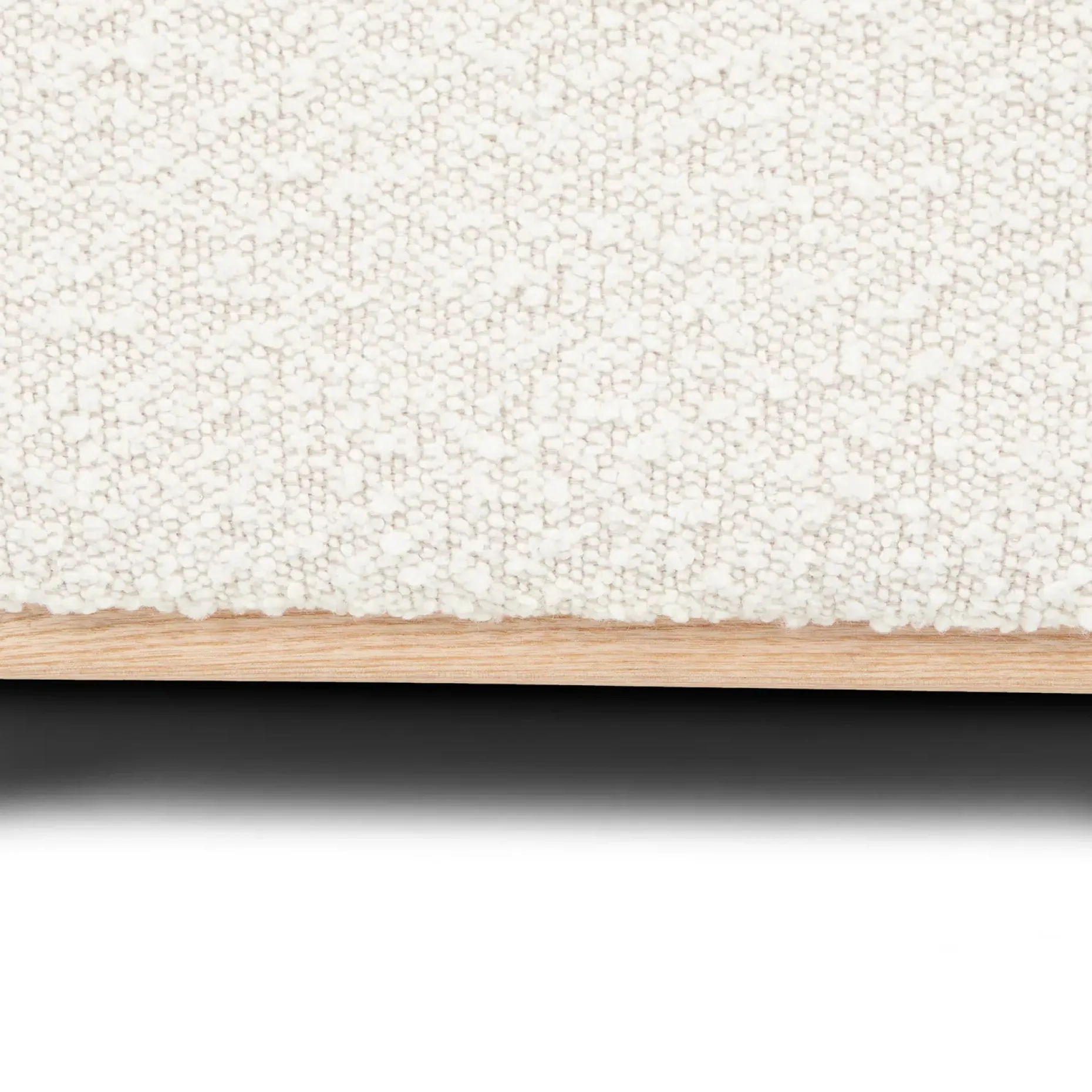Maribo 19" Storage Ottoman - Ivory Bouclé