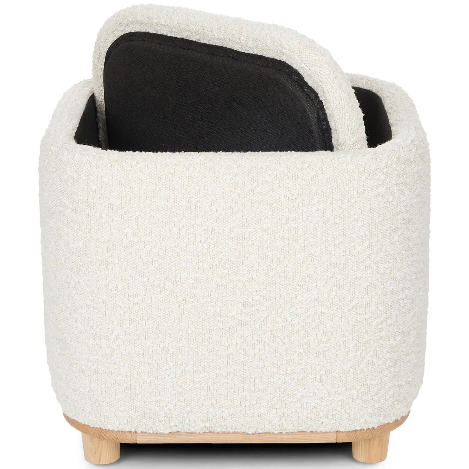 Maribo 19" Storage Ottoman - Ivory Bouclé