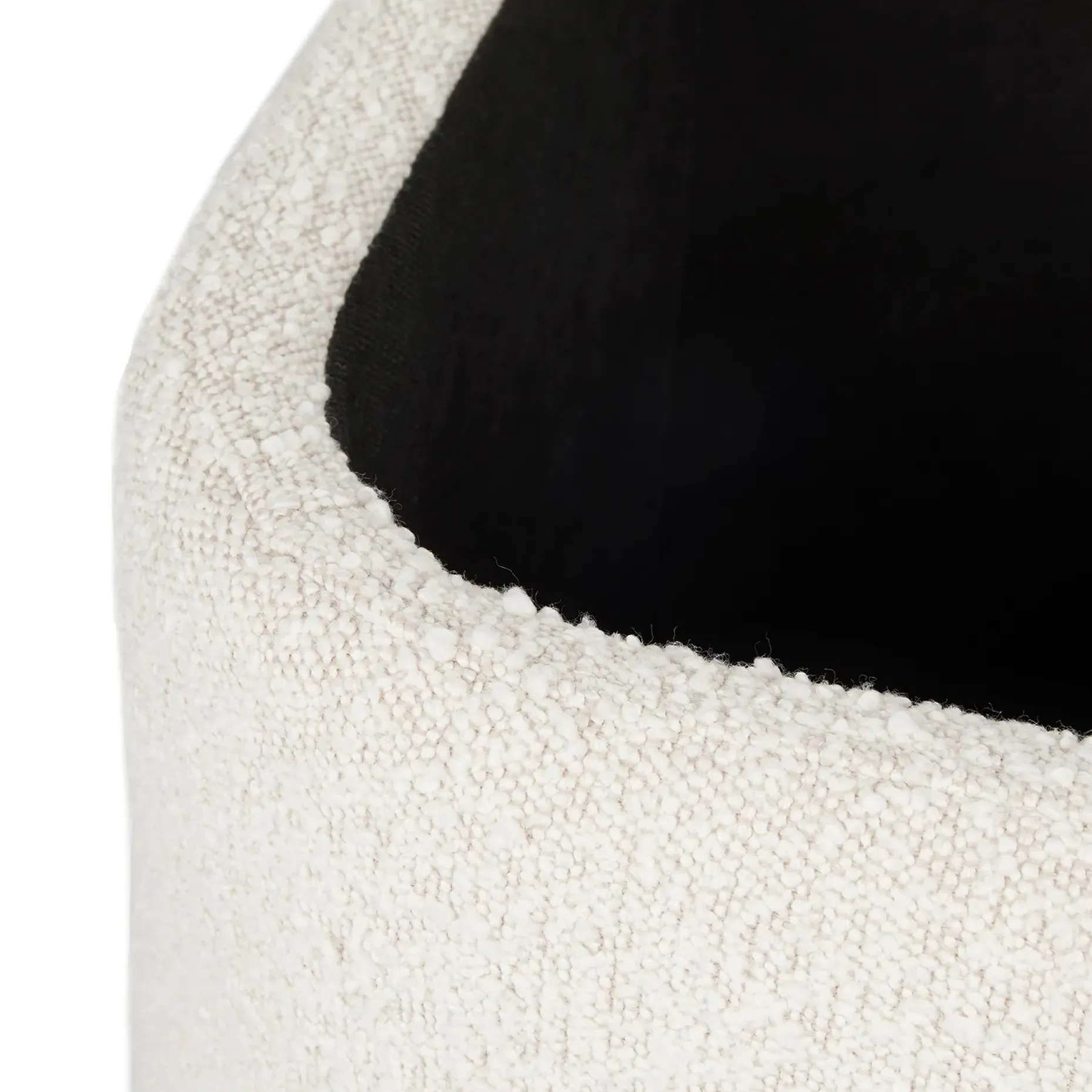 Maribo 19" Storage Ottoman - Ivory Bouclé