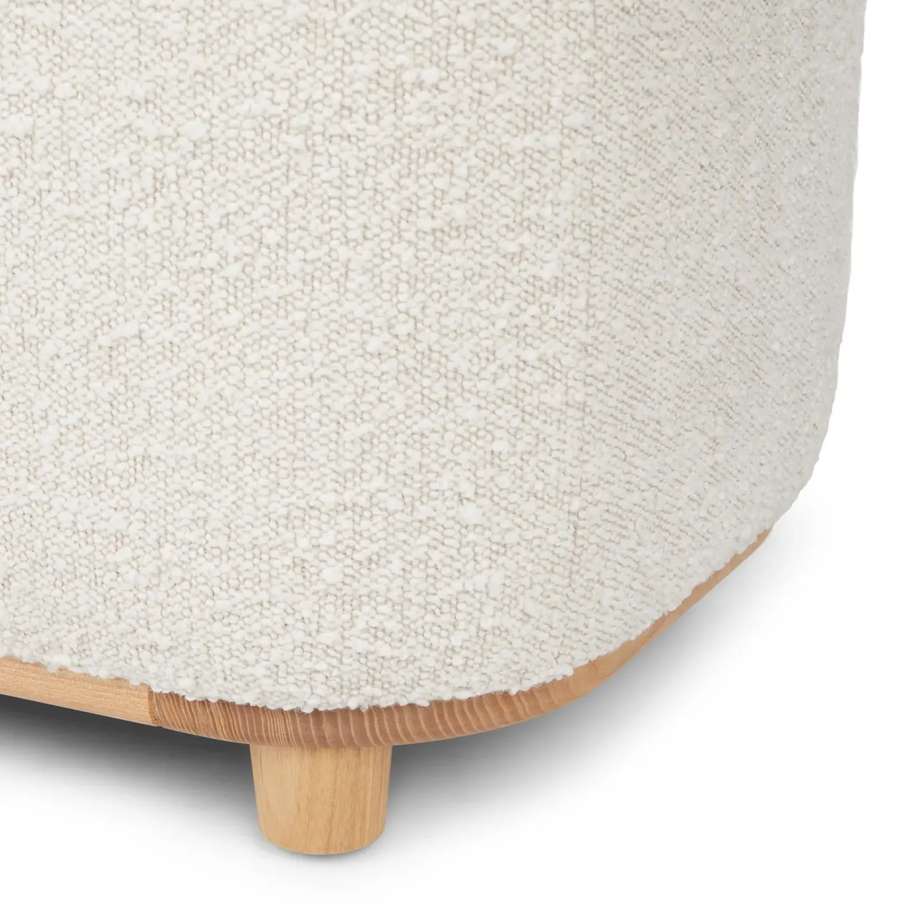 Maribo 32" Storage Ottoman - Ivory Bouclé