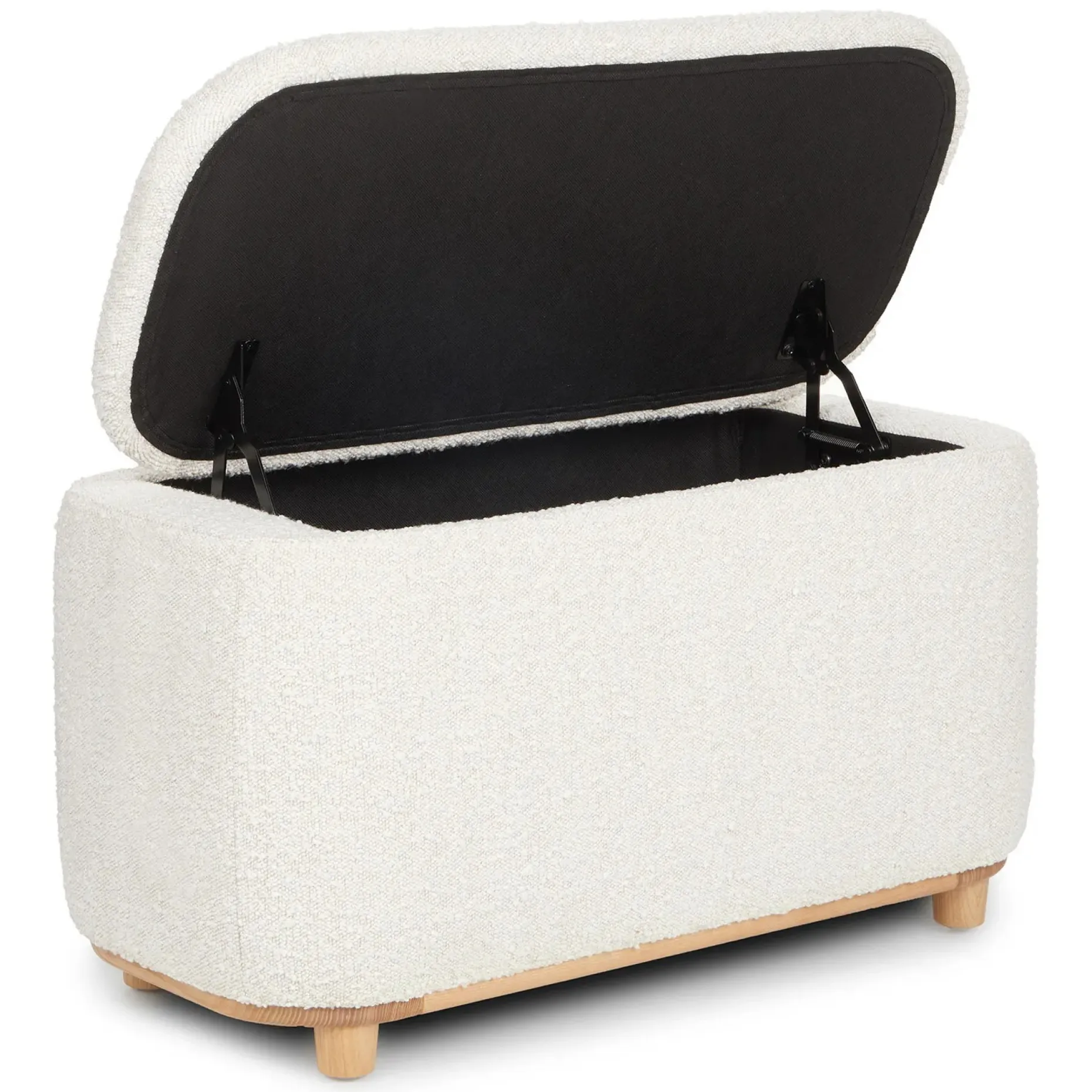 Maribo 32" Storage Ottoman - Ivory Bouclé