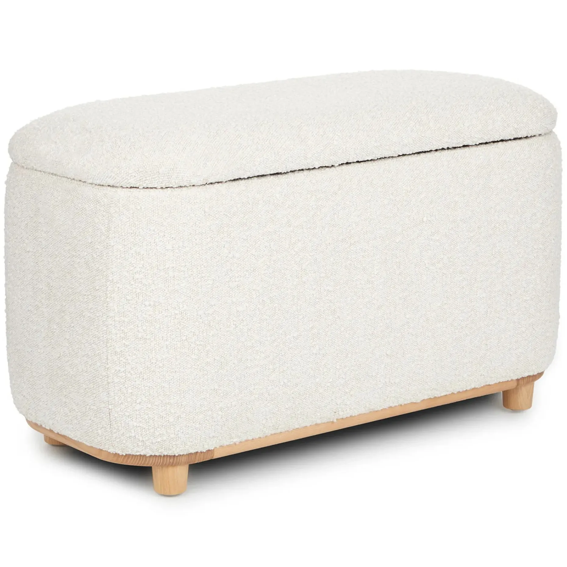 Maribo 32" Storage Ottoman - Ivory Bouclé