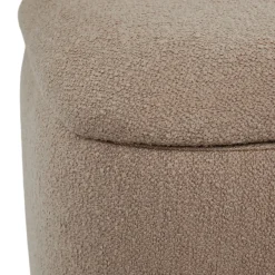 Maribo 19" Storage Ottoman - Sandstone Wool Bouclé