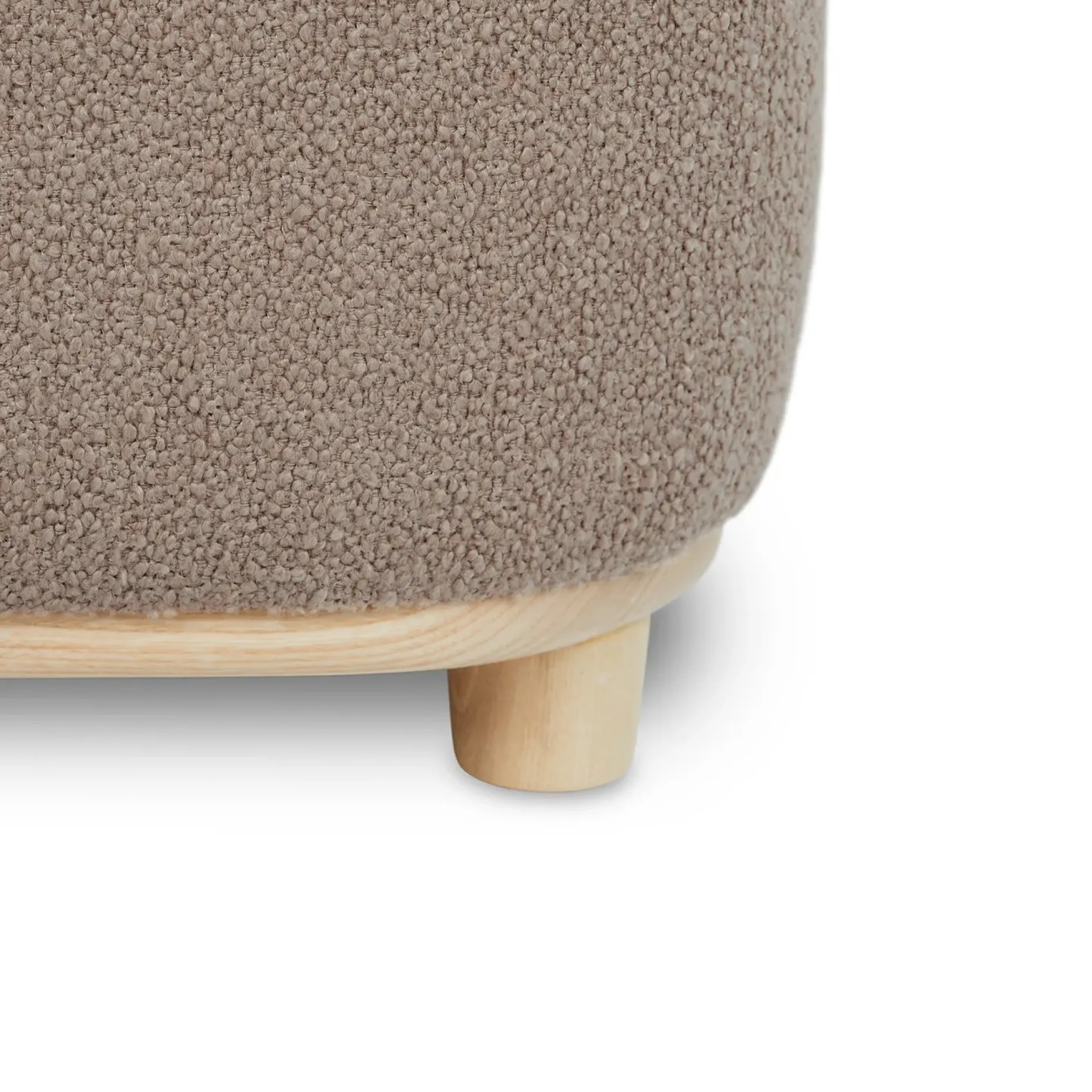 Maribo 19" Storage Ottoman - Sandstone Wool Bouclé