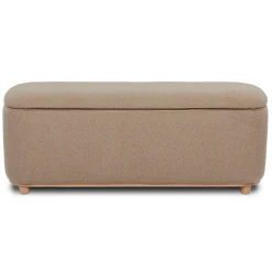 Maribo 48" Storage Ottoman - Sandstone Wool Bouclé