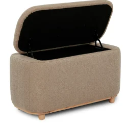 Maribo 32" Storage Ottoman - Sandstone Wool Bouclé