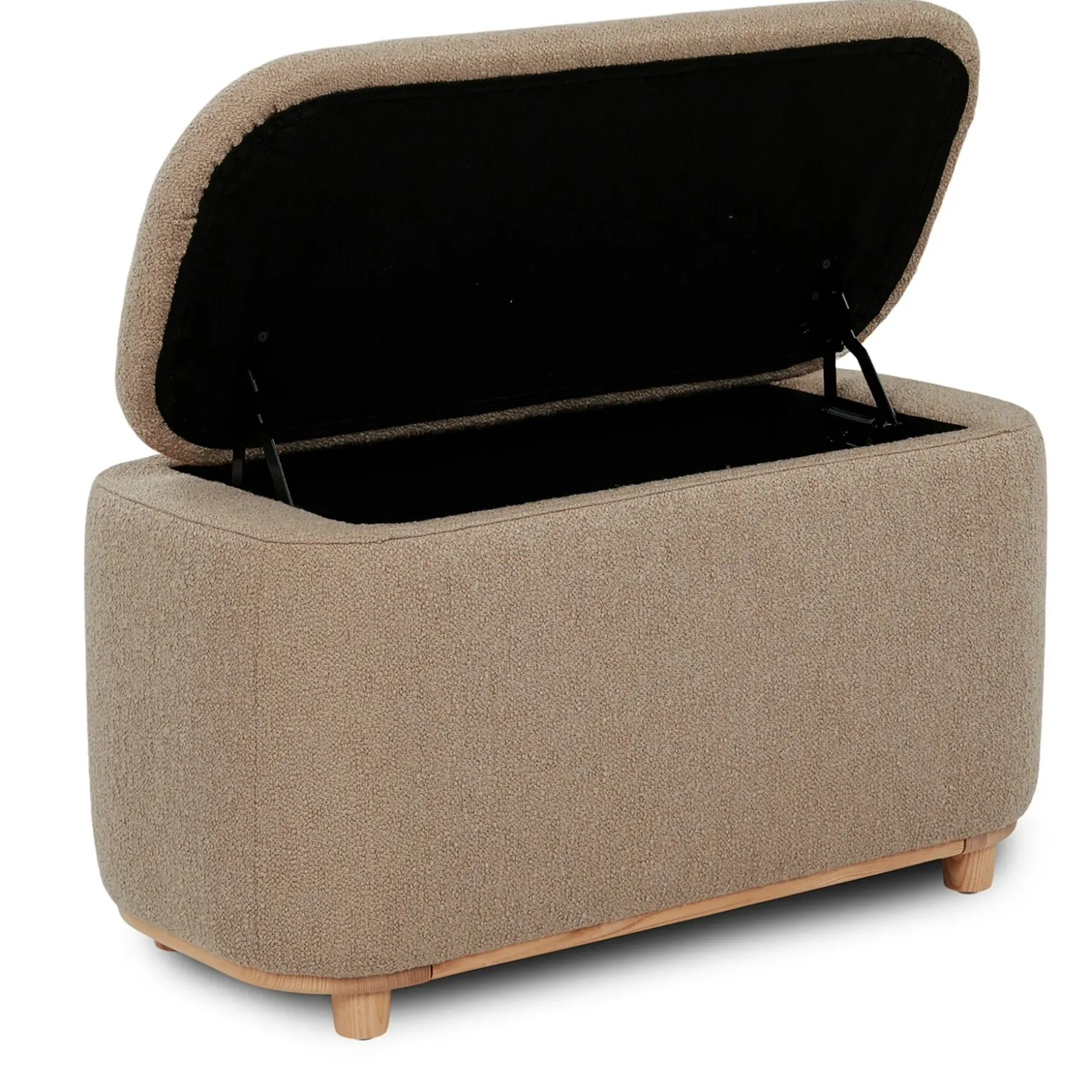 Maribo 32" Storage Ottoman - Sandstone Wool Bouclé