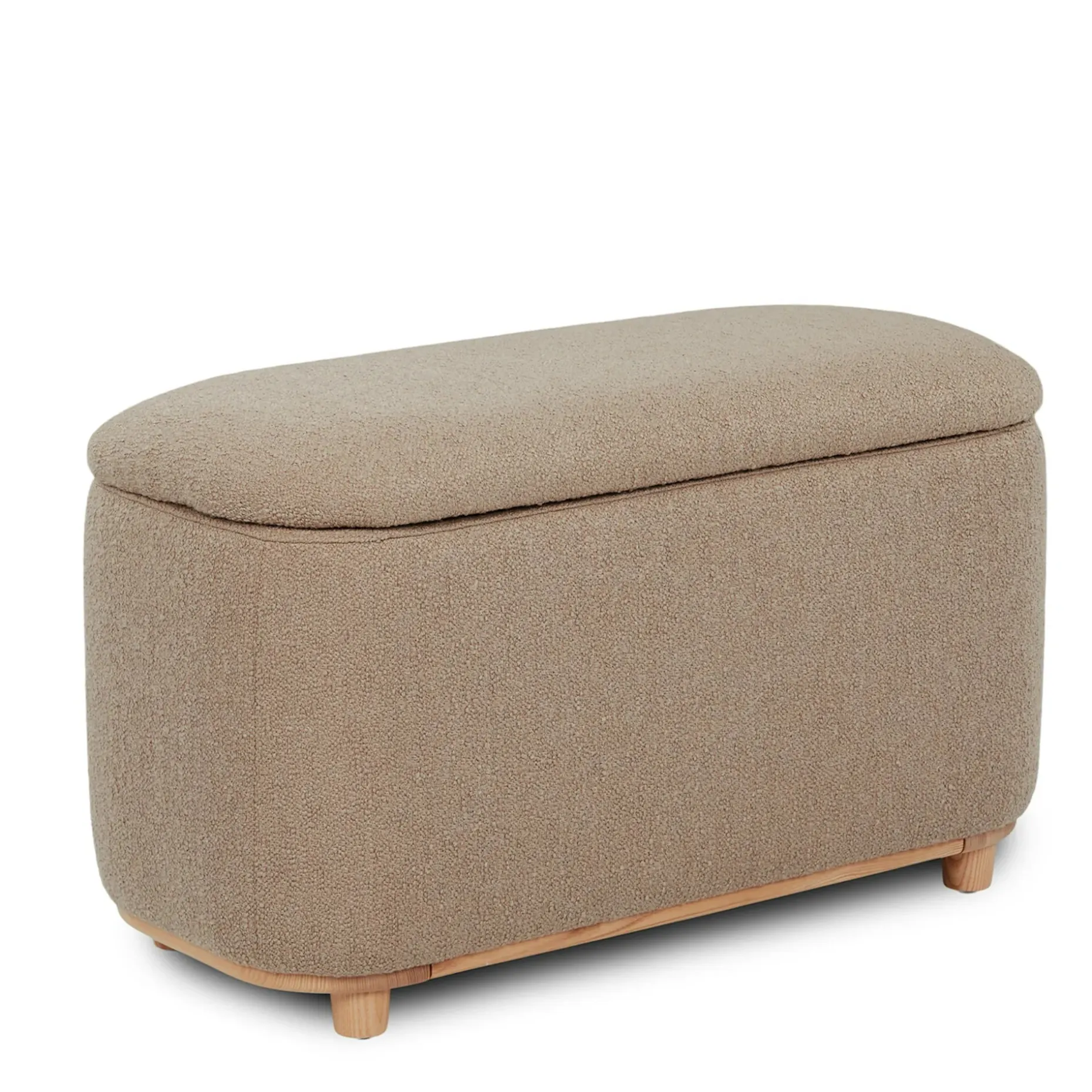 Maribo 32" Storage Ottoman - Sandstone Wool Bouclé
