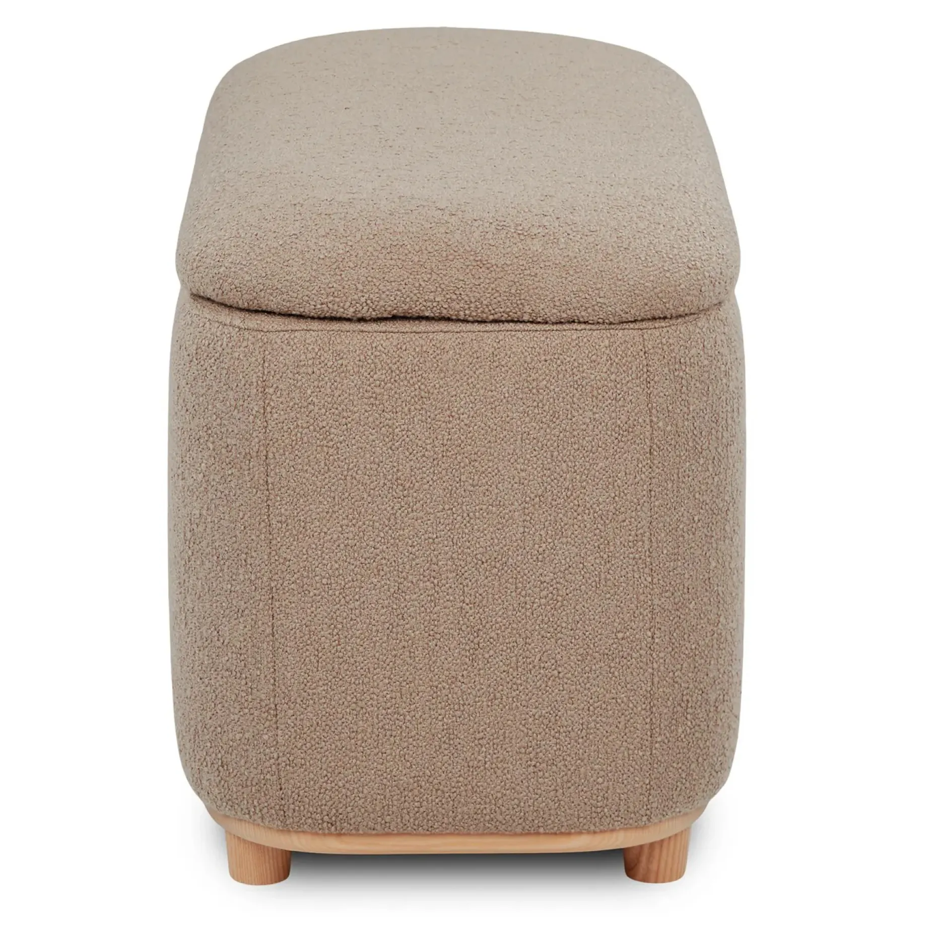 Maribo 32" Storage Ottoman - Sandstone Wool Bouclé