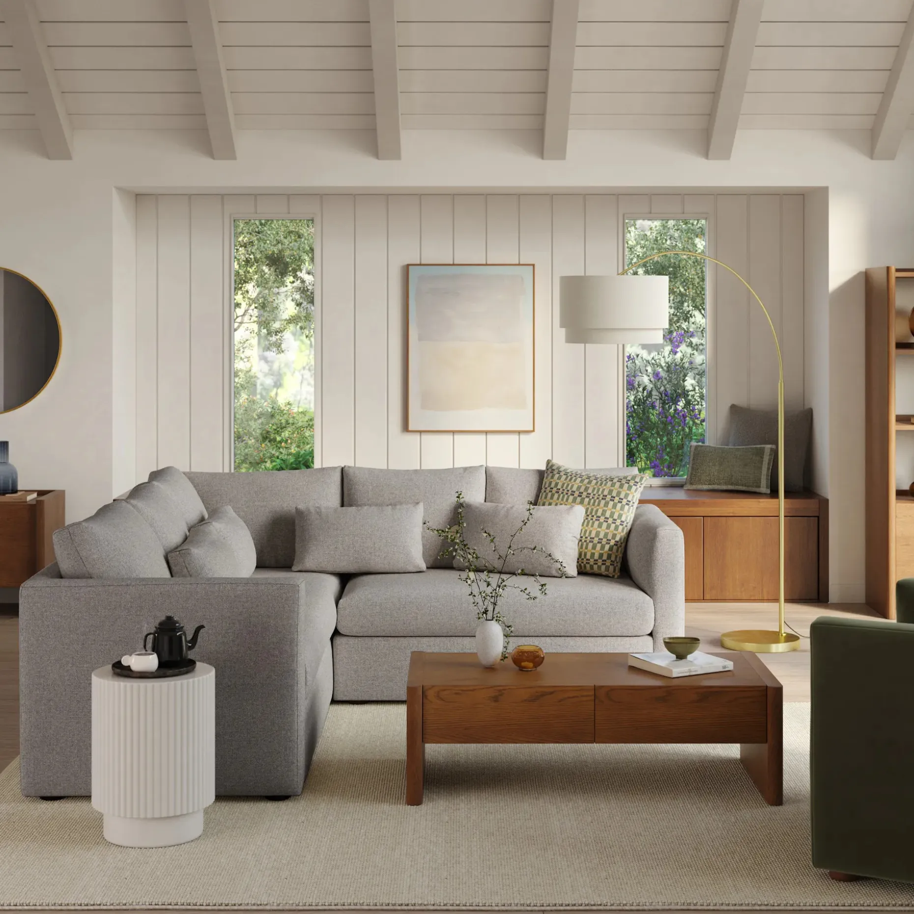 Marina 92" Corner Sectional - Hestia Gray