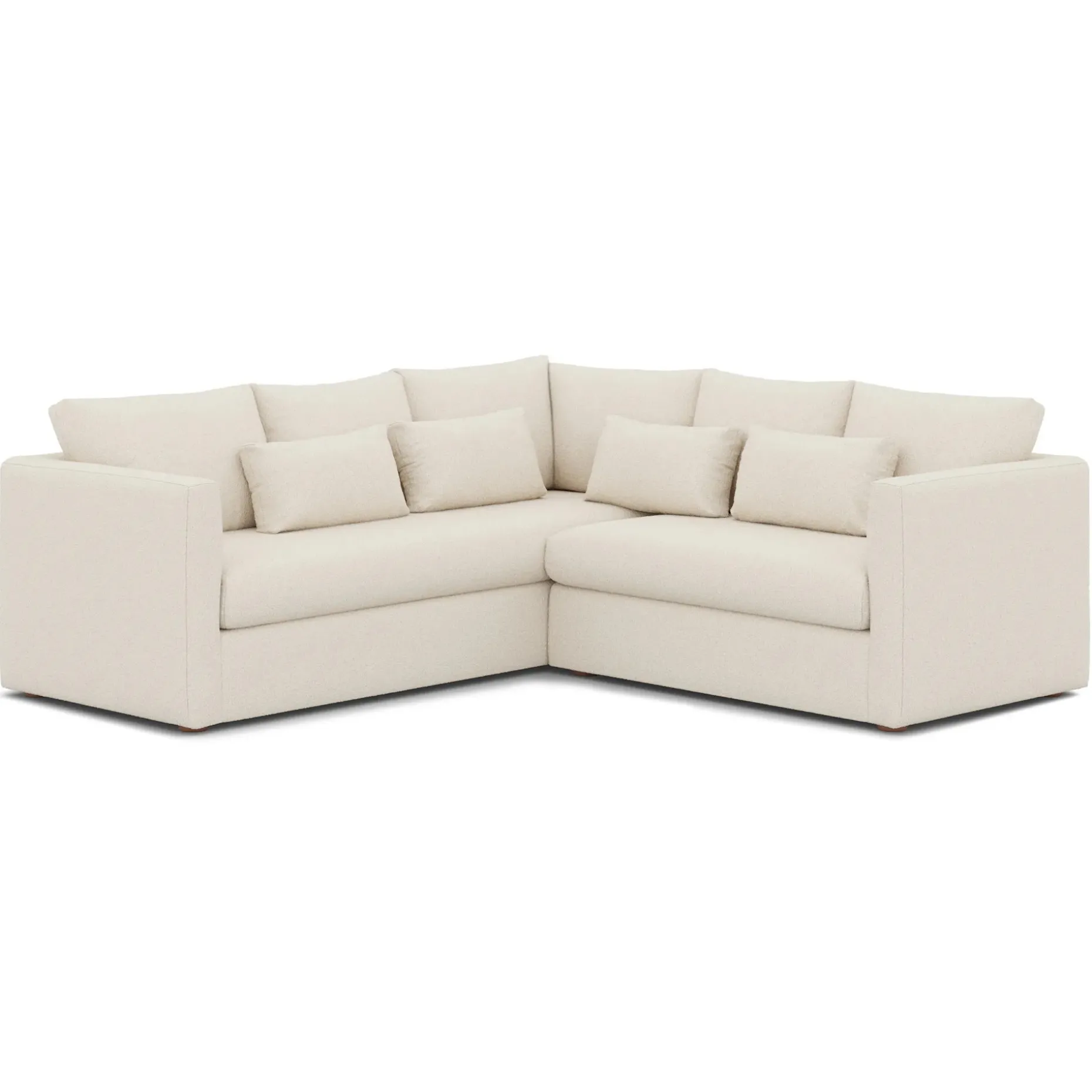 Marina 92" Corner Sectional - Ivory Wool Bouclé