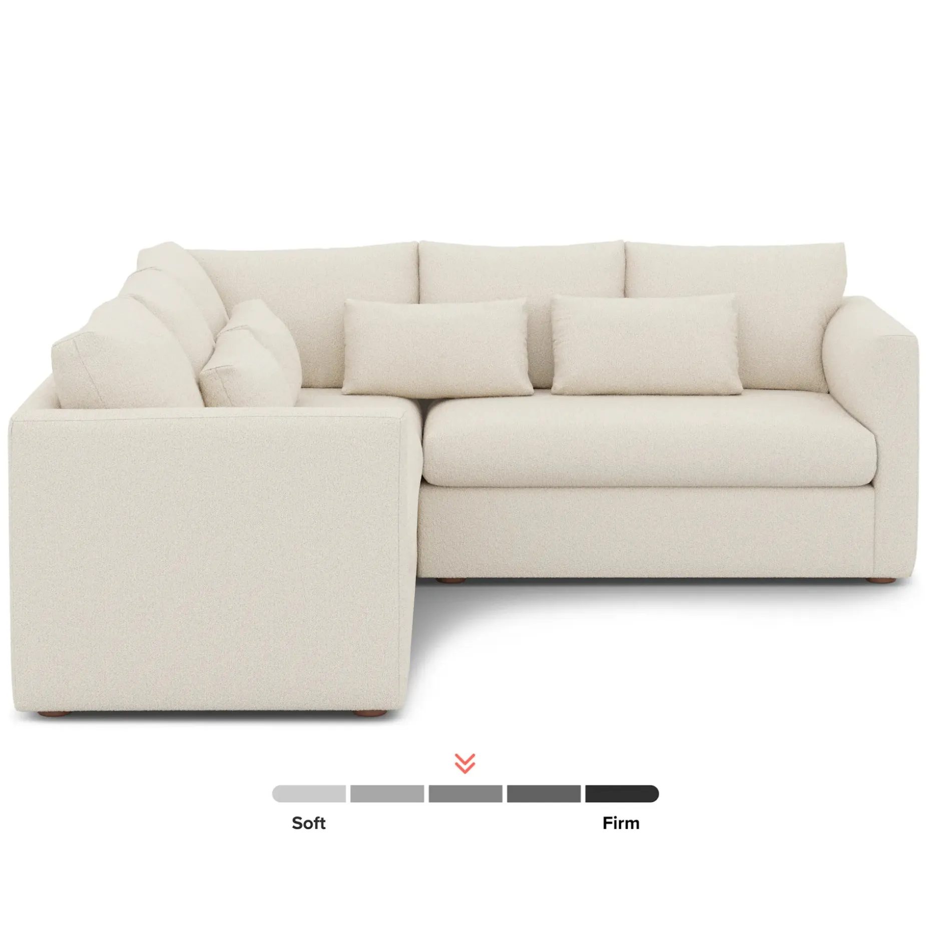 Marina 92" Corner Sectional - Ivory Wool Bouclé