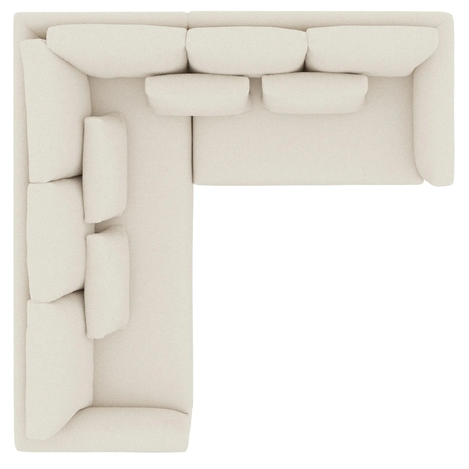 Marina 92" Corner Sectional - Ivory Wool Bouclé