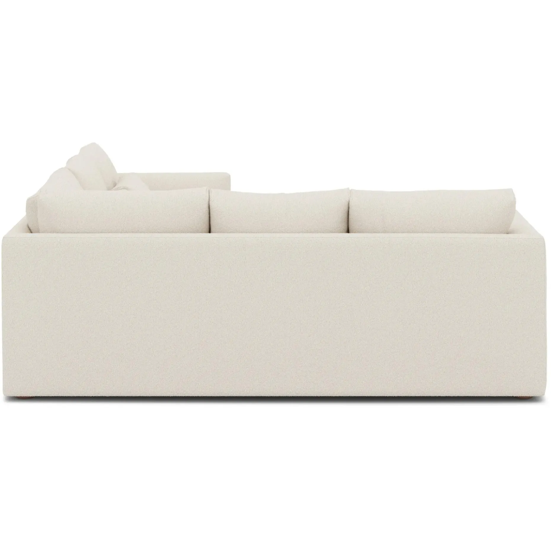 Marina 92" Corner Sectional - Ivory Wool Bouclé