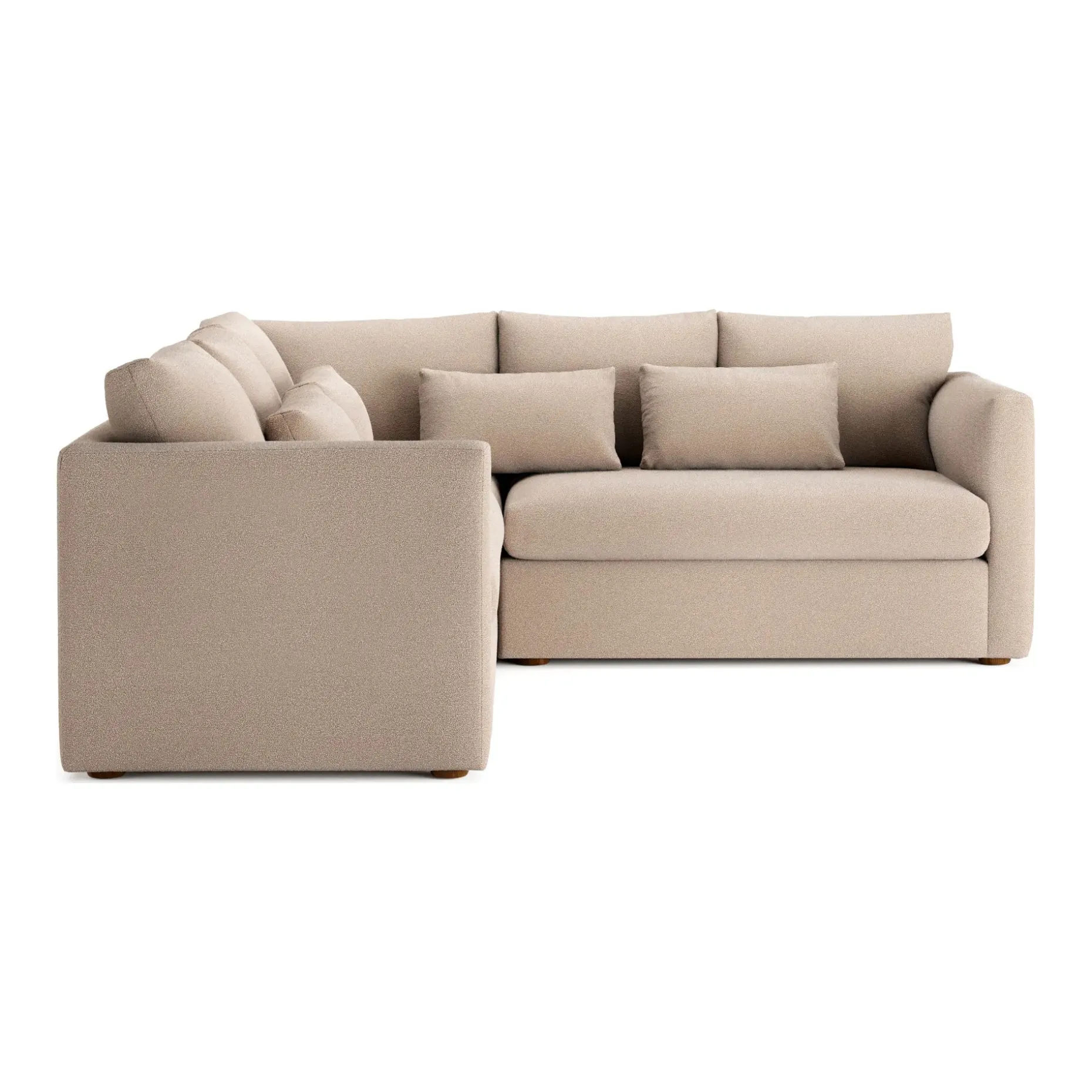 Marina 92" Corner Sectional - Sandstone Wool Bouclé