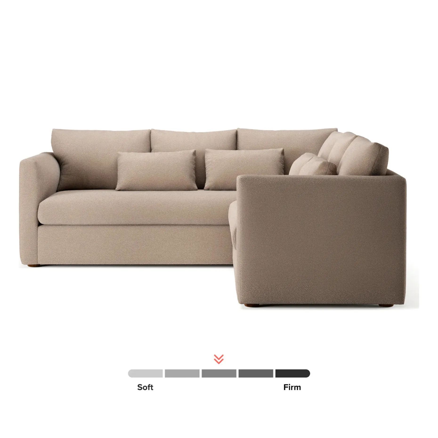 Marina 92" Corner Sectional - Sandstone Wool Bouclé