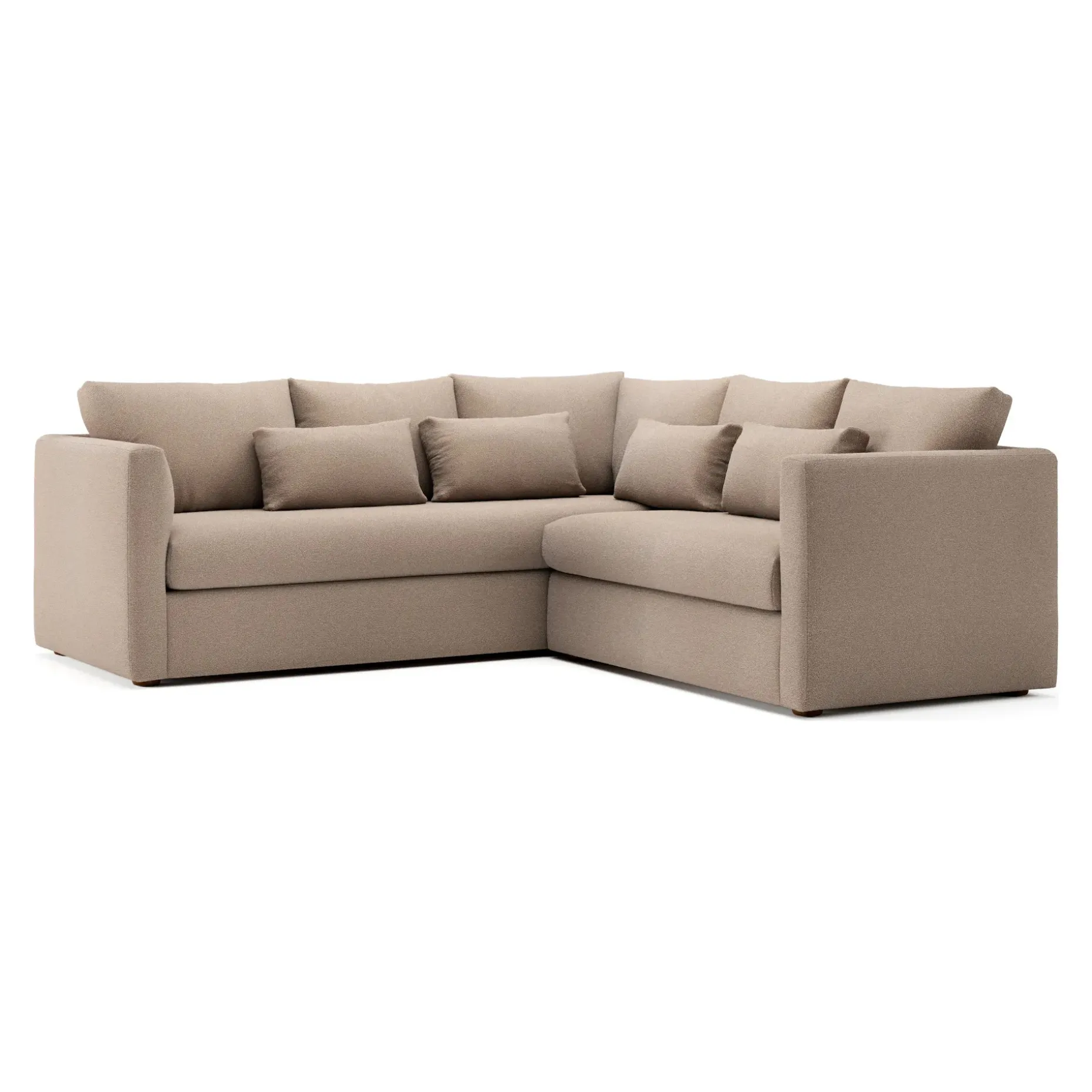 Marina 92" Corner Sectional - Sandstone Wool Bouclé