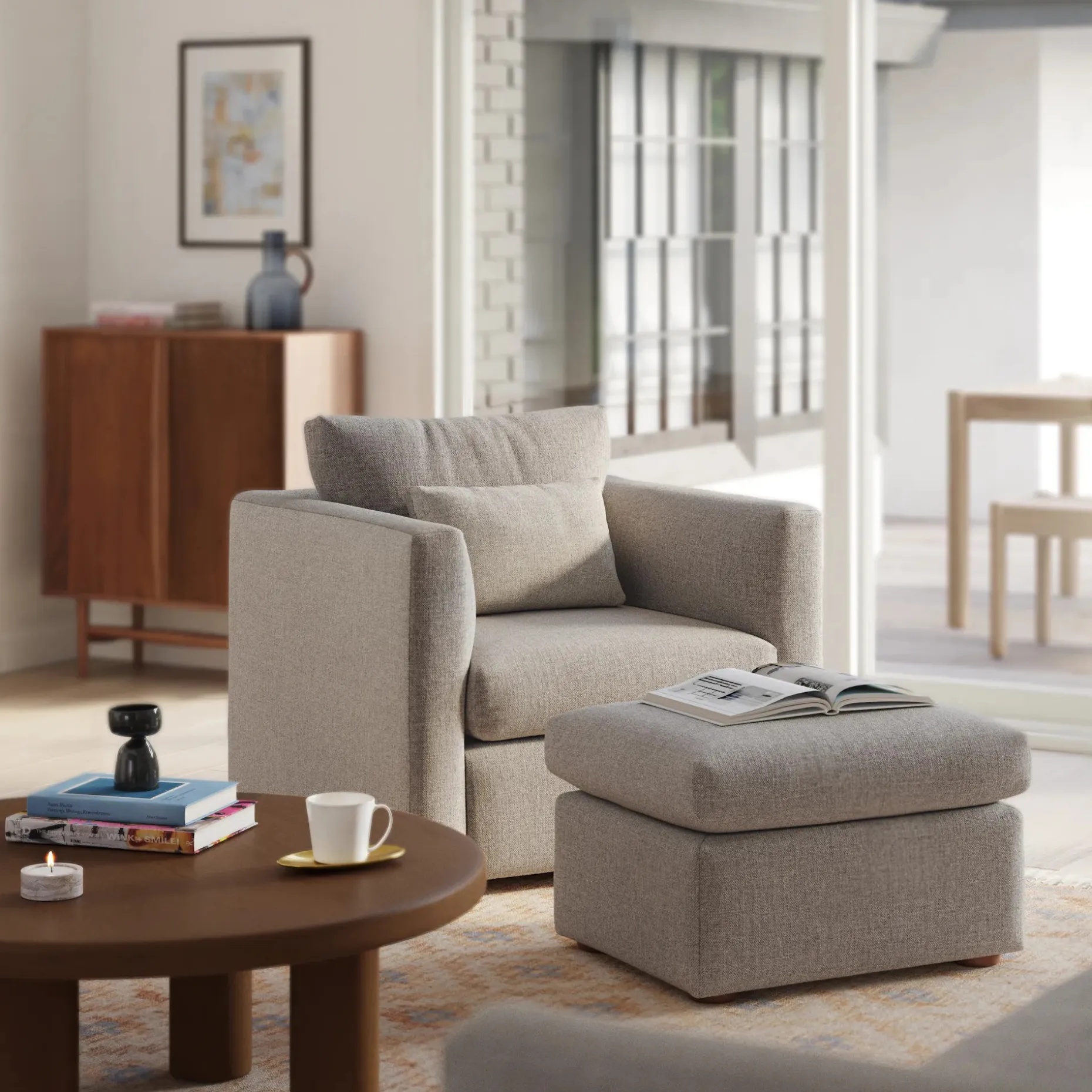 Marina 38" Lounge Chair - Hestia Gray
