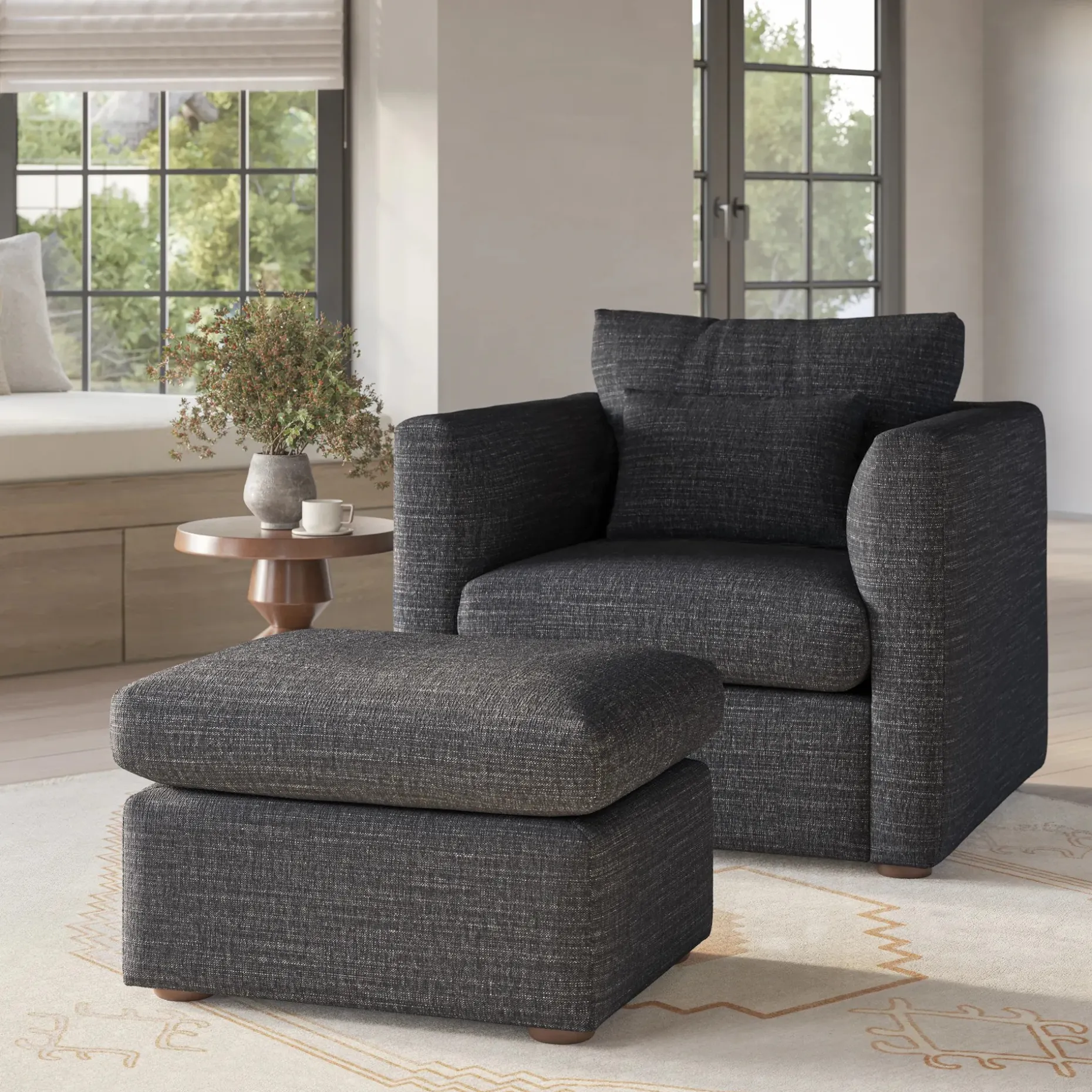 Marina 38" Lounge Chair - Napa Charcoal