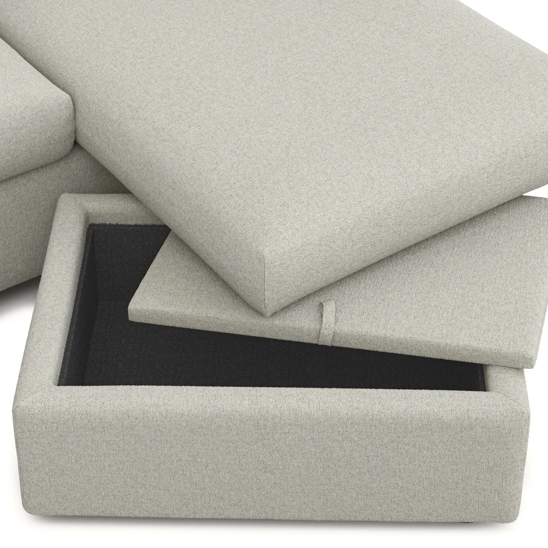 Marina 80" Reversible Storage Sectional - Clover Ivory