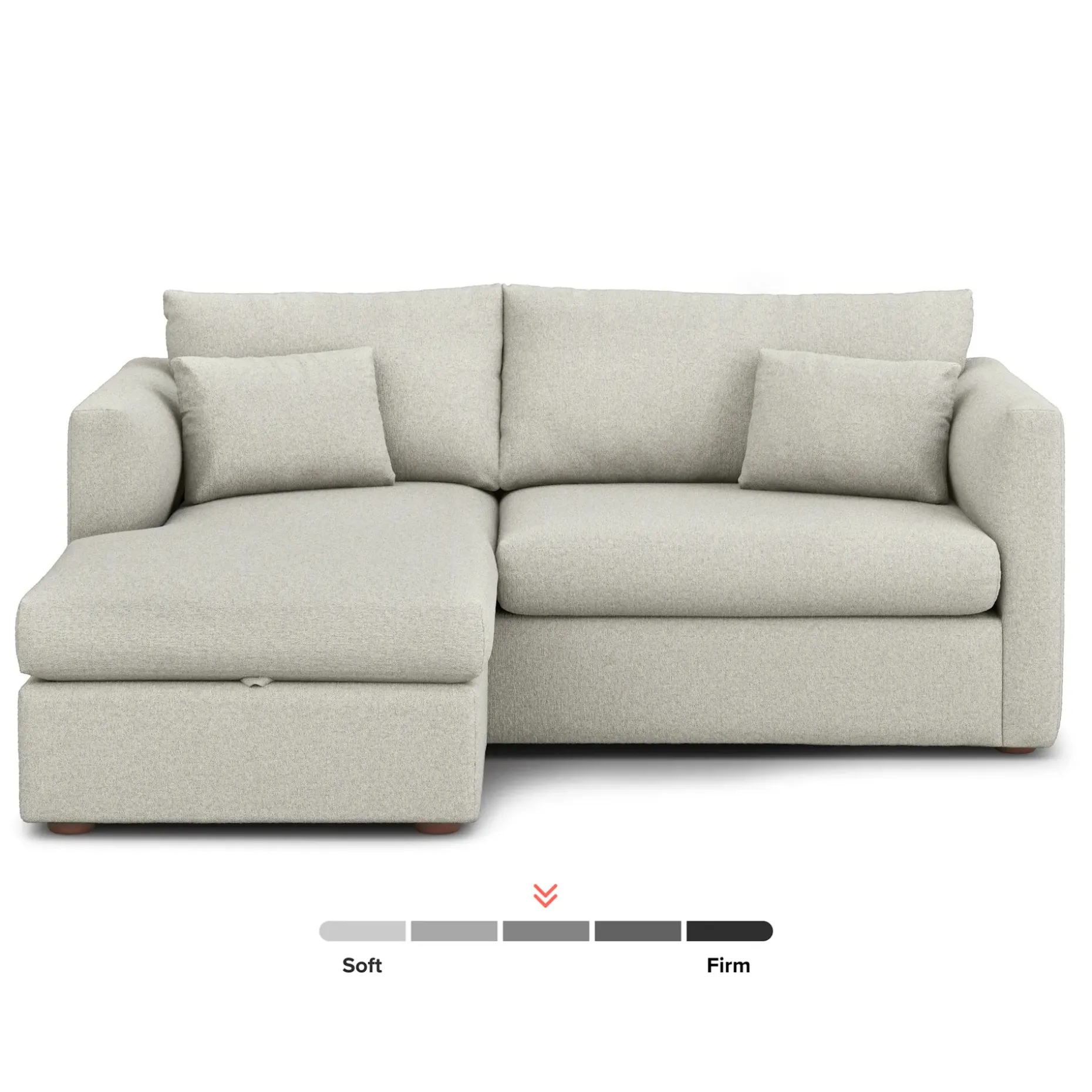 Marina 80" Reversible Storage Sectional - Clover Ivory