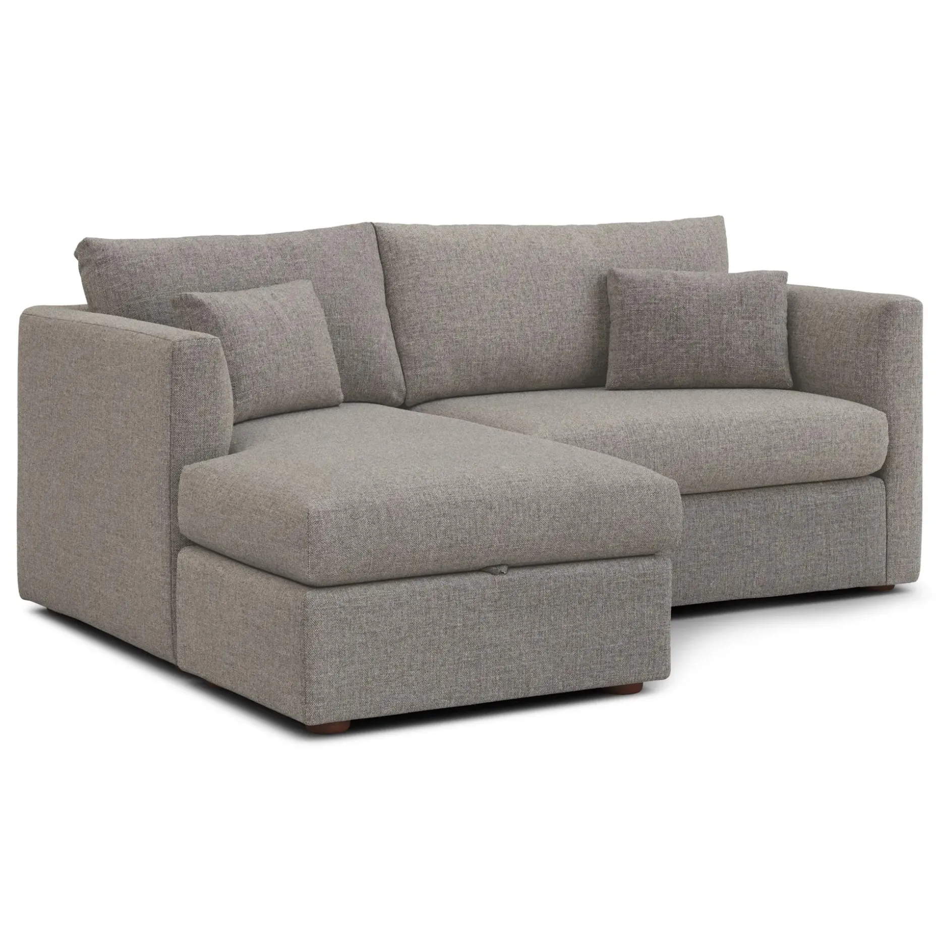 Marina 80" Reversible Storage Sectional - Hestia Gray