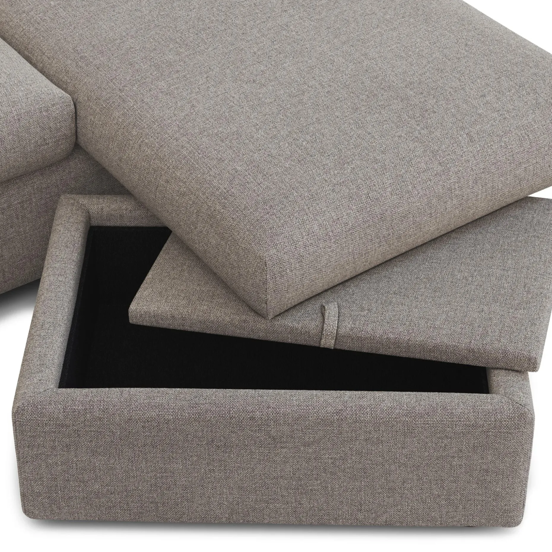 Marina 80" Reversible Storage Sectional - Hestia Gray