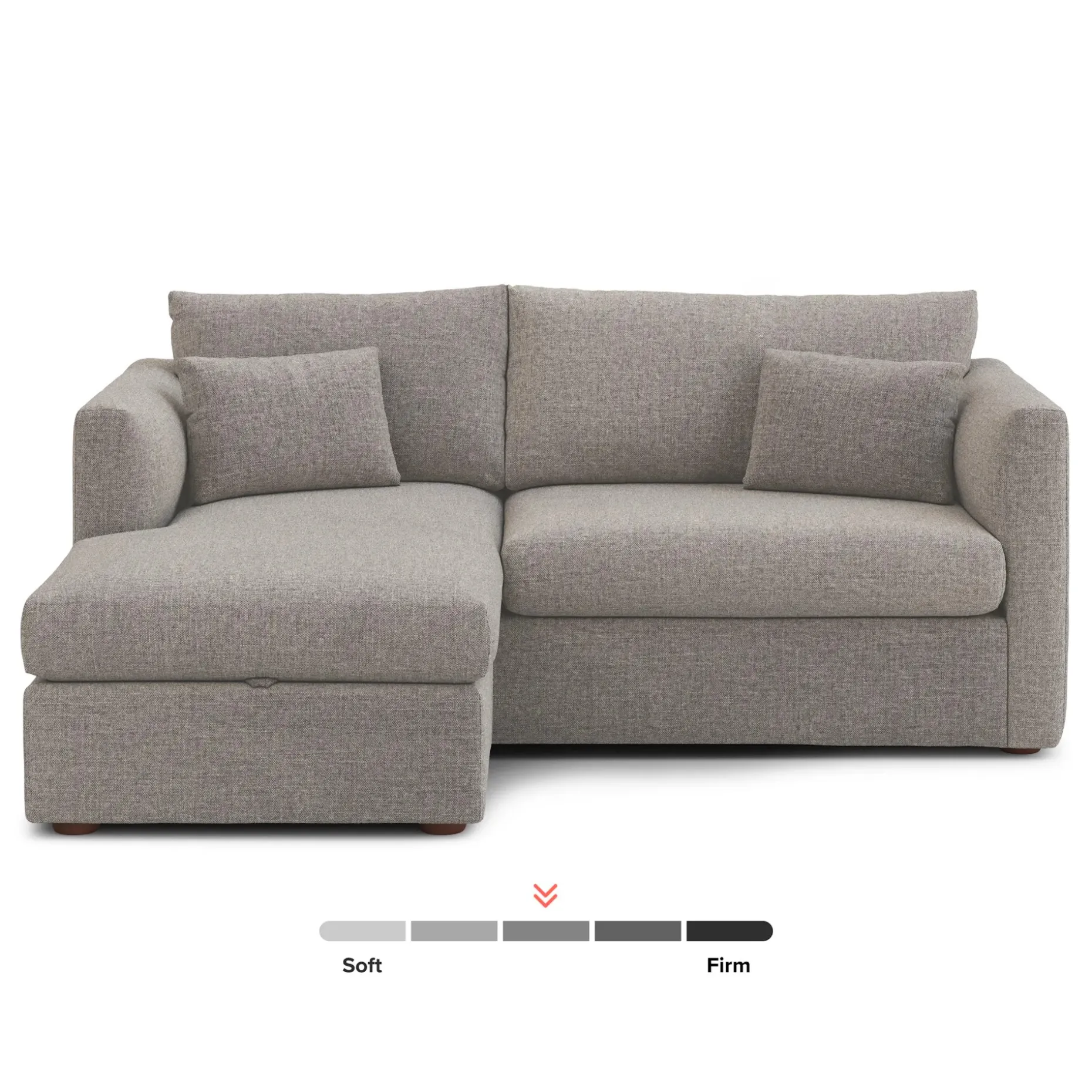 Marina 80" Reversible Storage Sectional - Hestia Gray