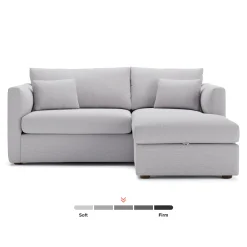 Marina 80" Reversible Storage Sectional - Silver Ivory