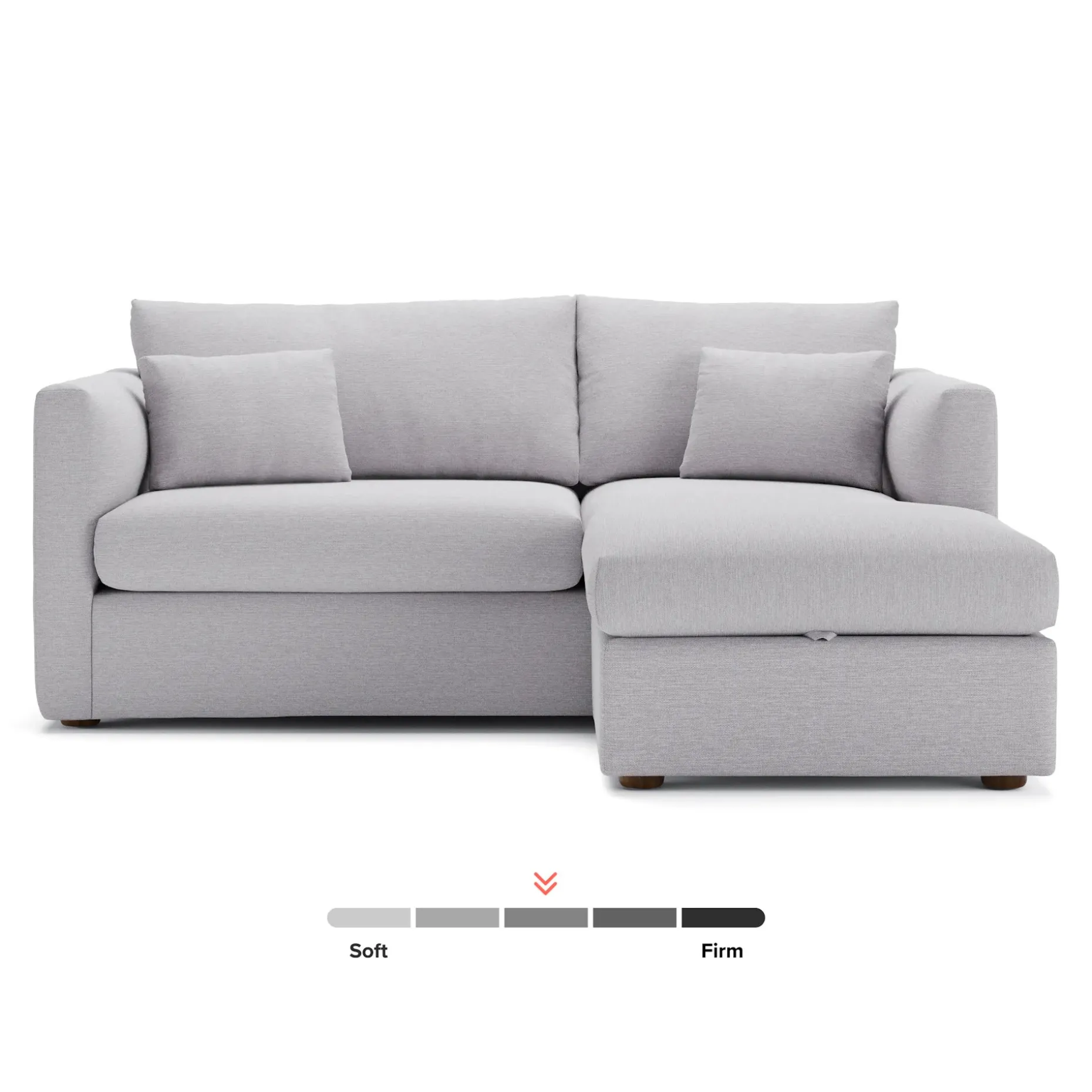 Marina 80" Reversible Storage Sectional - Silver Ivory