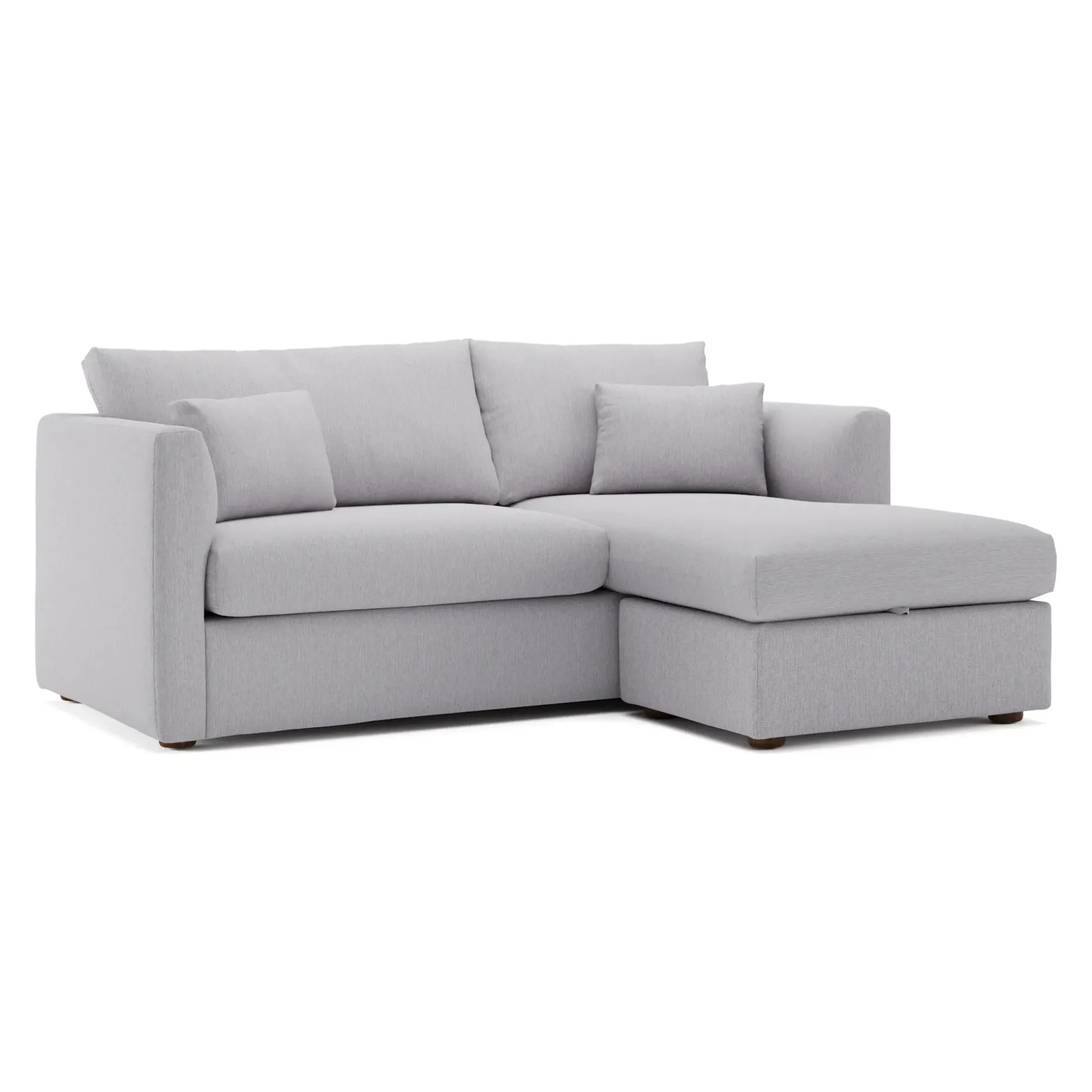 Marina 80" Reversible Storage Sectional - Silver Ivory