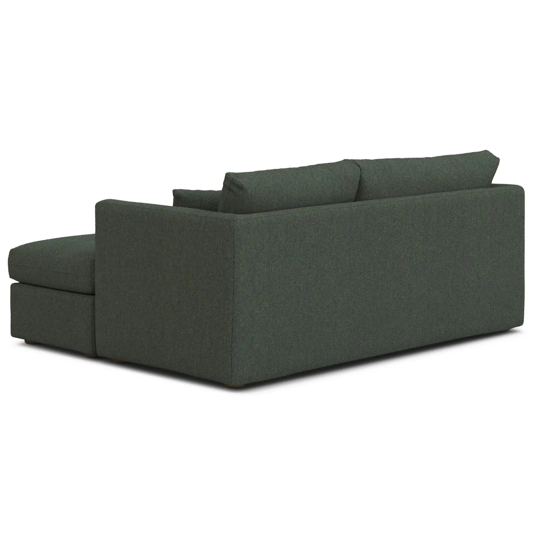 Marina 80" Reversible Storage Sectional - Green Wool Bouclé
