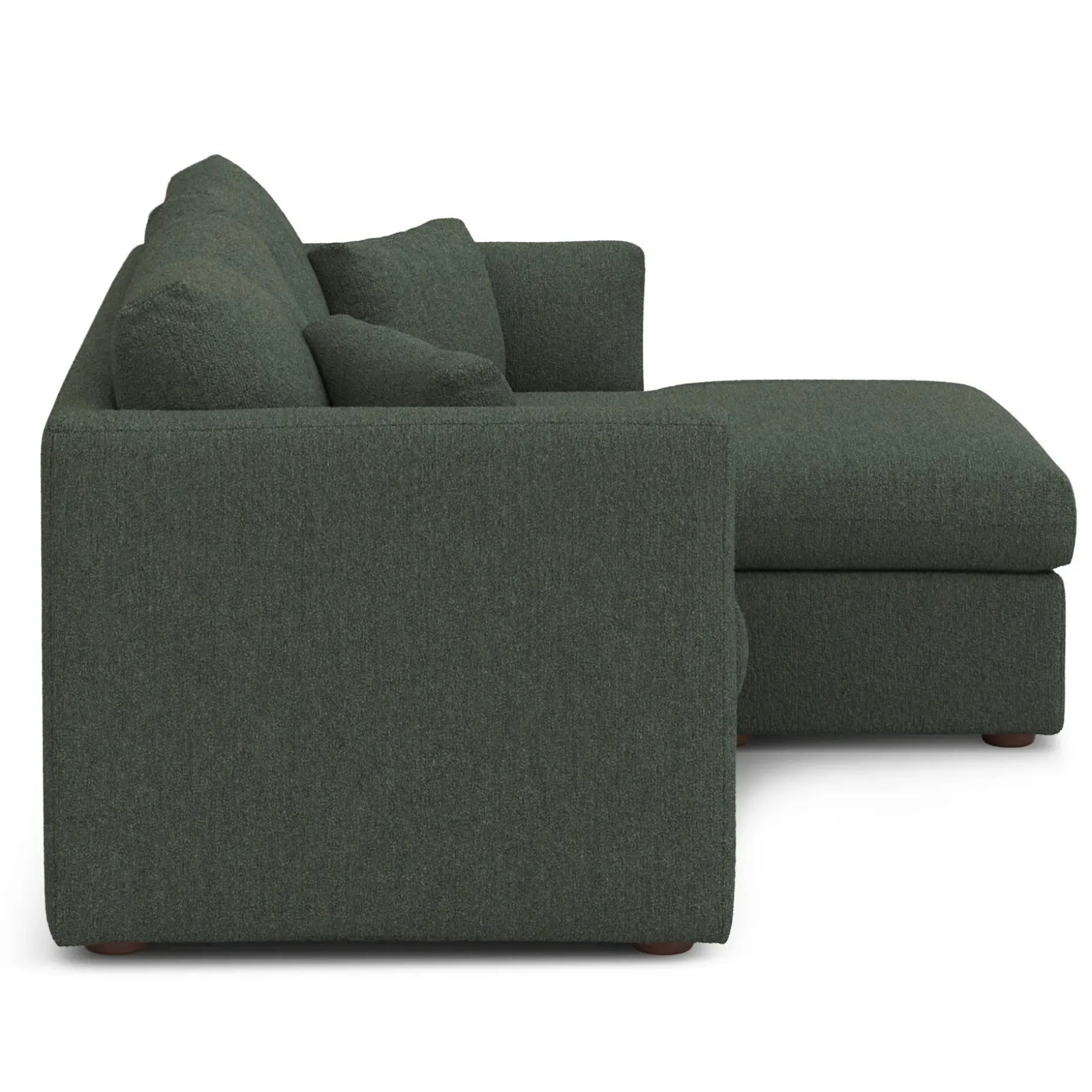 Marina 80" Reversible Storage Sectional - Green Wool Bouclé