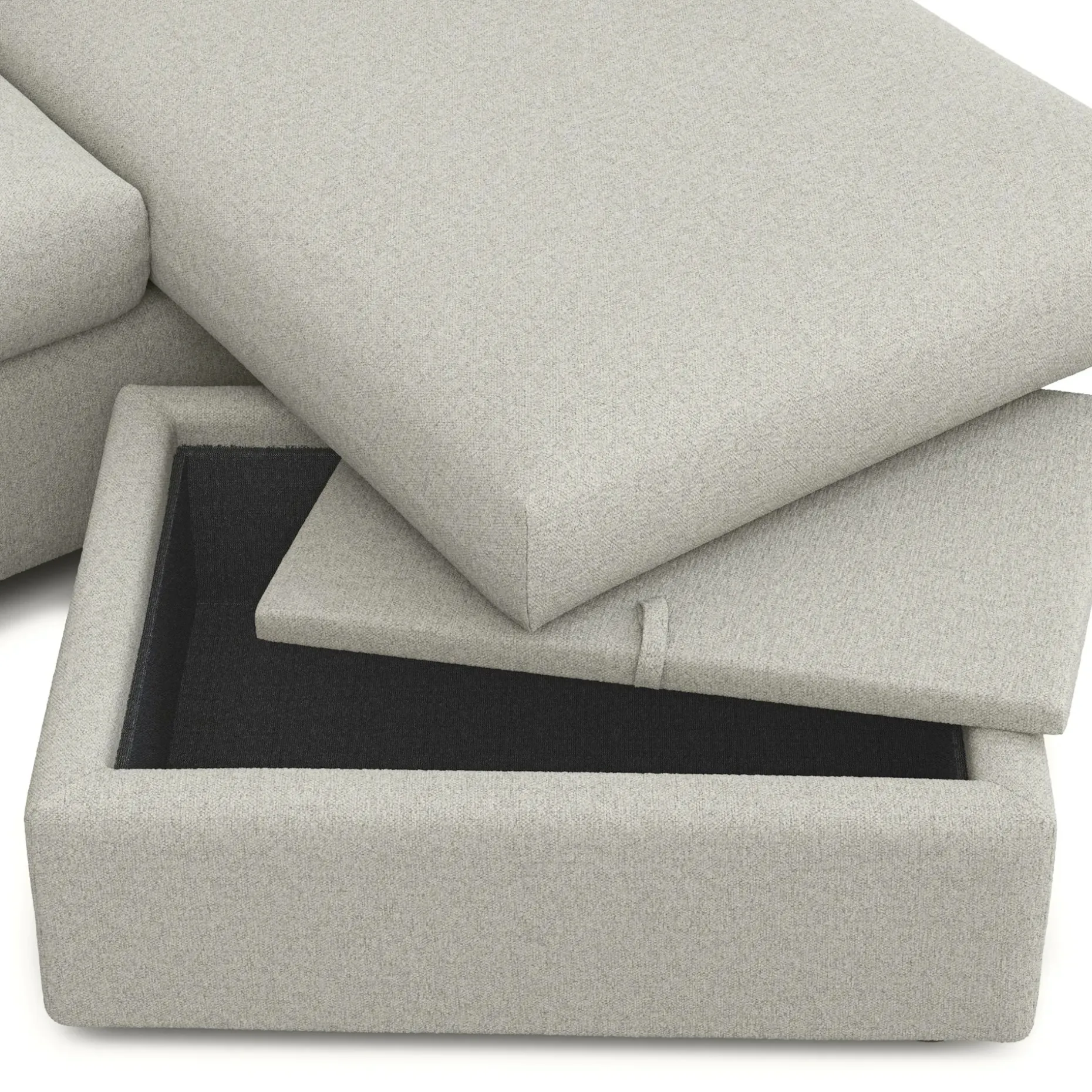 Marina 90" Reversible Storage Sectional - Clover Ivory