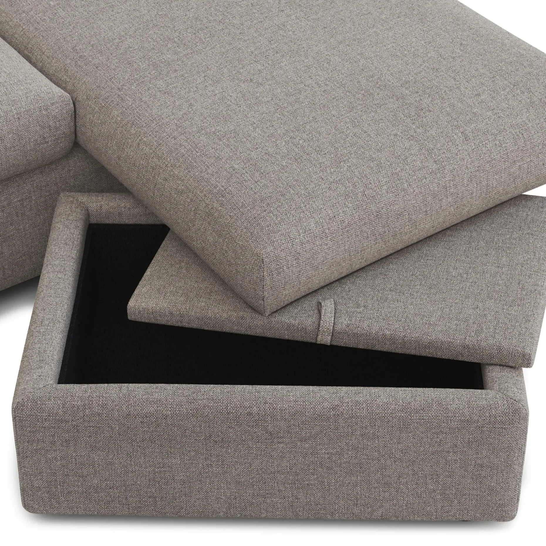 Marina 90" Reversible Storage Sectional - Hestia Gray