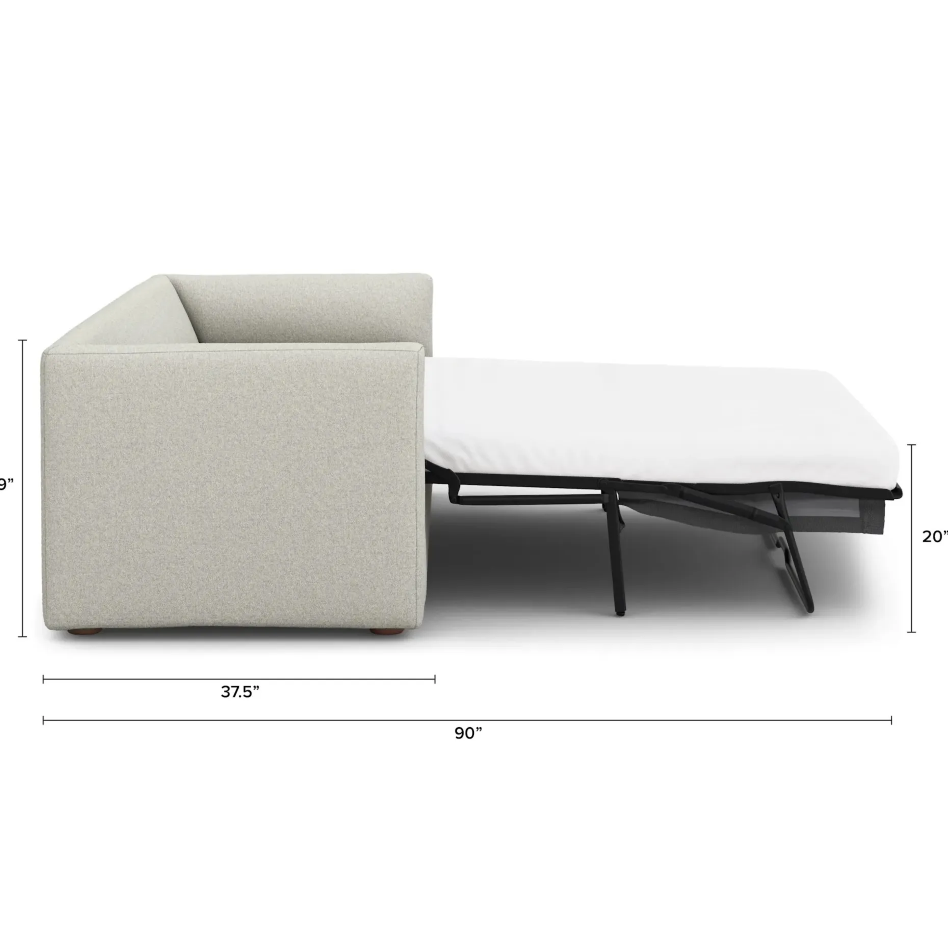 Marina 90" Reversible Storage Sleeper Sectional - Clover Ivory