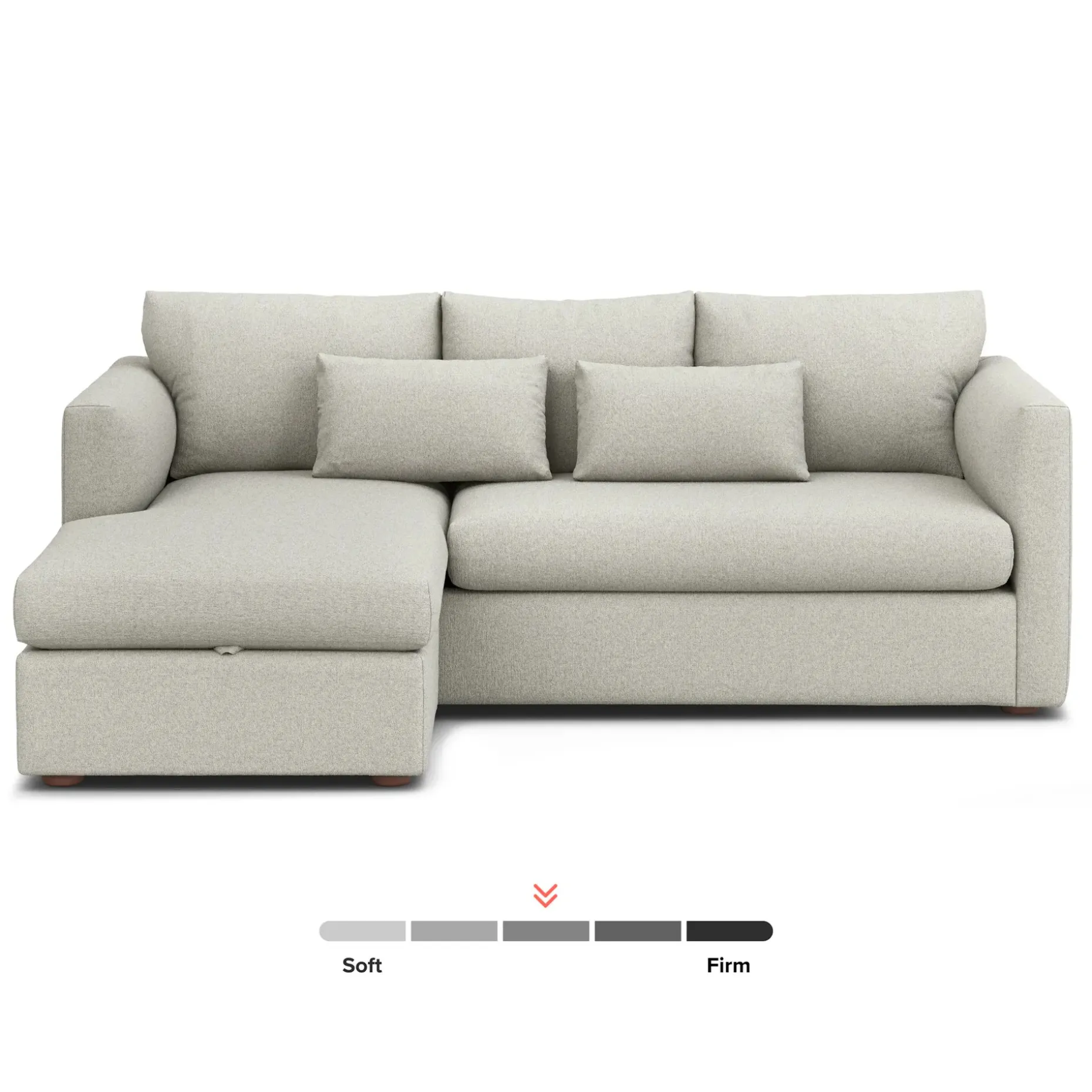Marina 90" Reversible Storage Sleeper Sectional - Clover Ivory