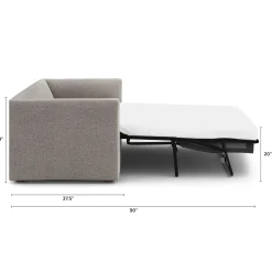 Marina 90" Reversible Storage Sleeper Sectional - Hestia Gray