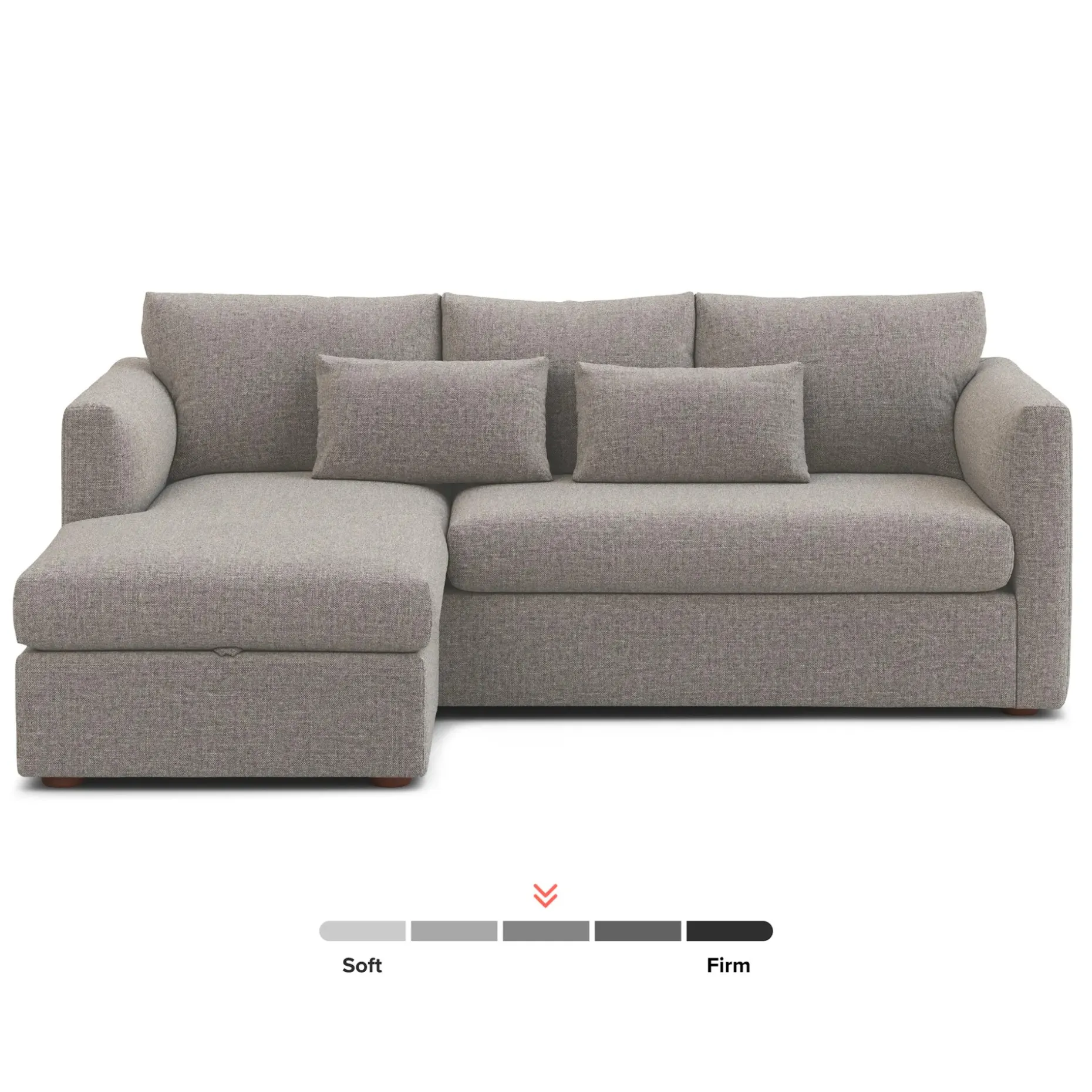 Marina 90" Reversible Storage Sleeper Sectional - Hestia Gray