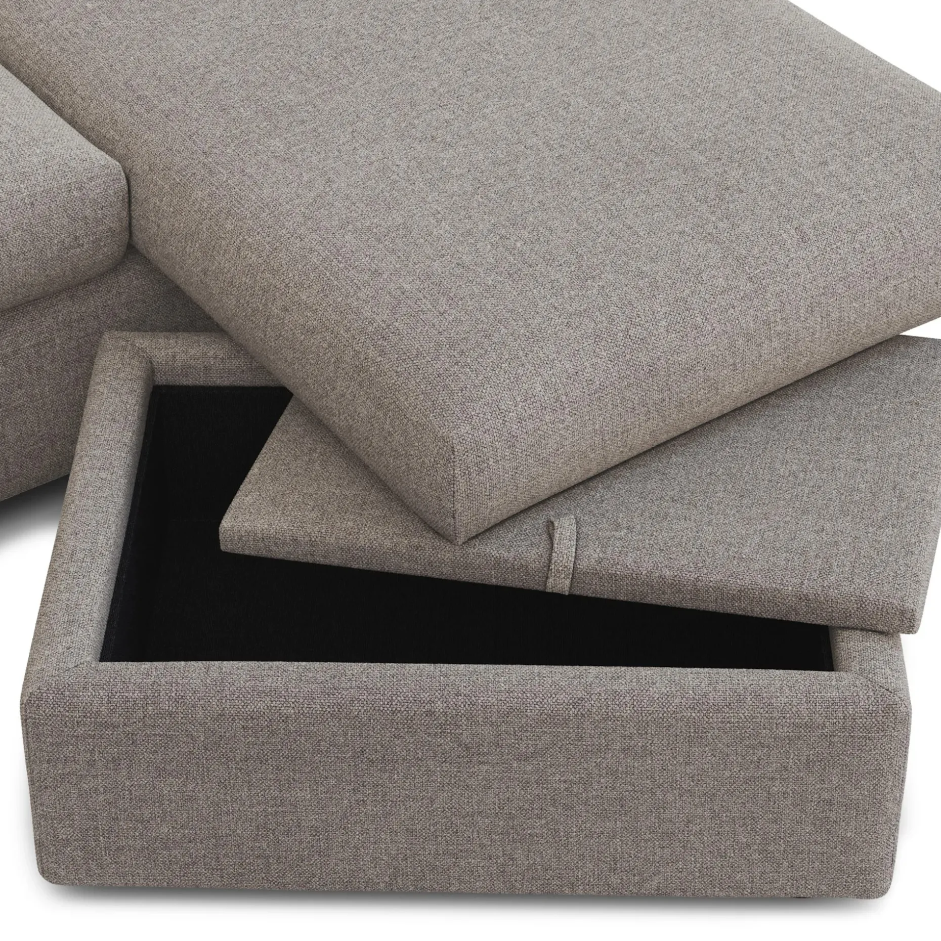 Marina 90" Reversible Storage Sleeper Sectional - Hestia Gray