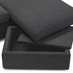 Marina 90" Reversible Storage Sleeper Sectional - Napa Charcoal
