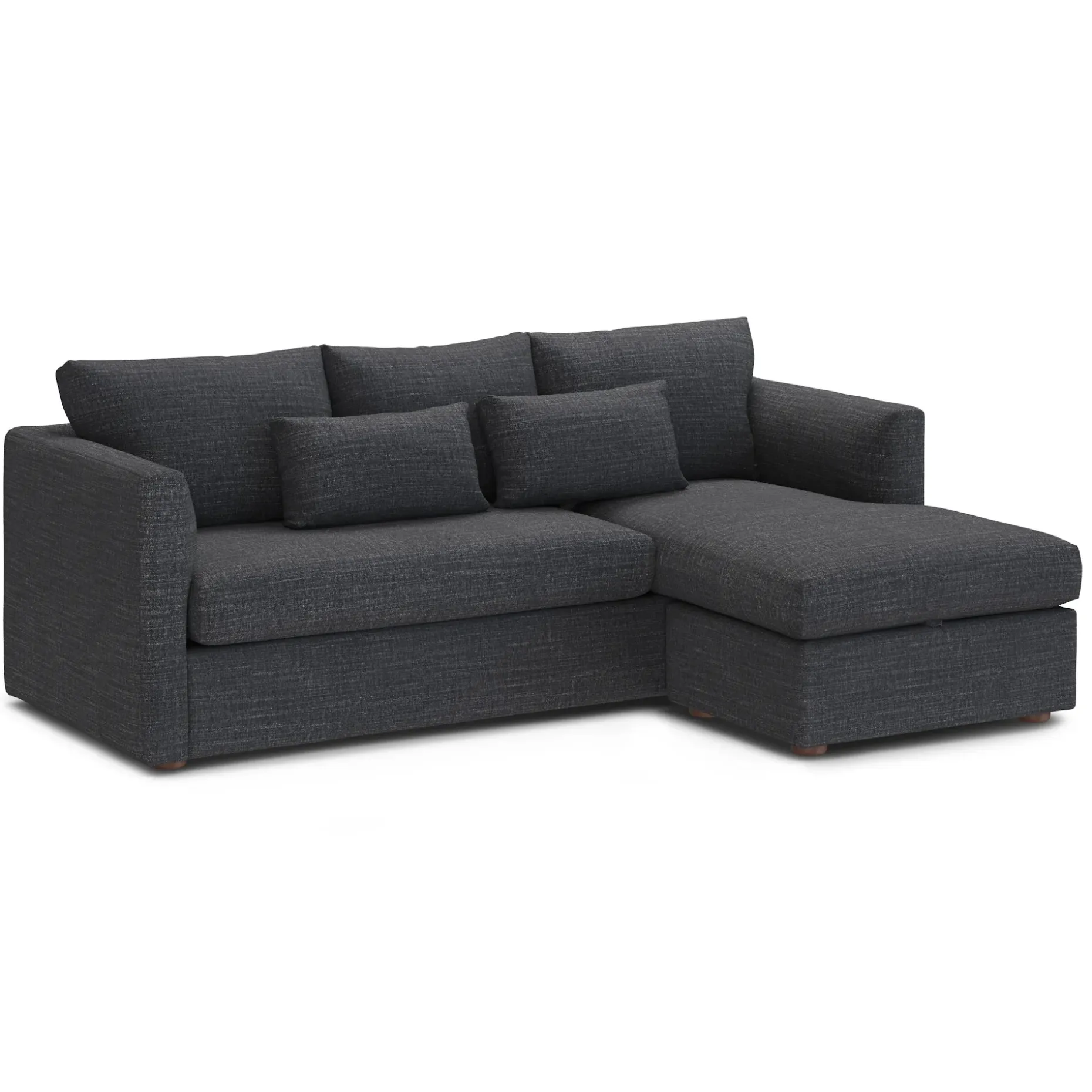 Marina 90" Reversible Storage Sleeper Sectional - Napa Charcoal