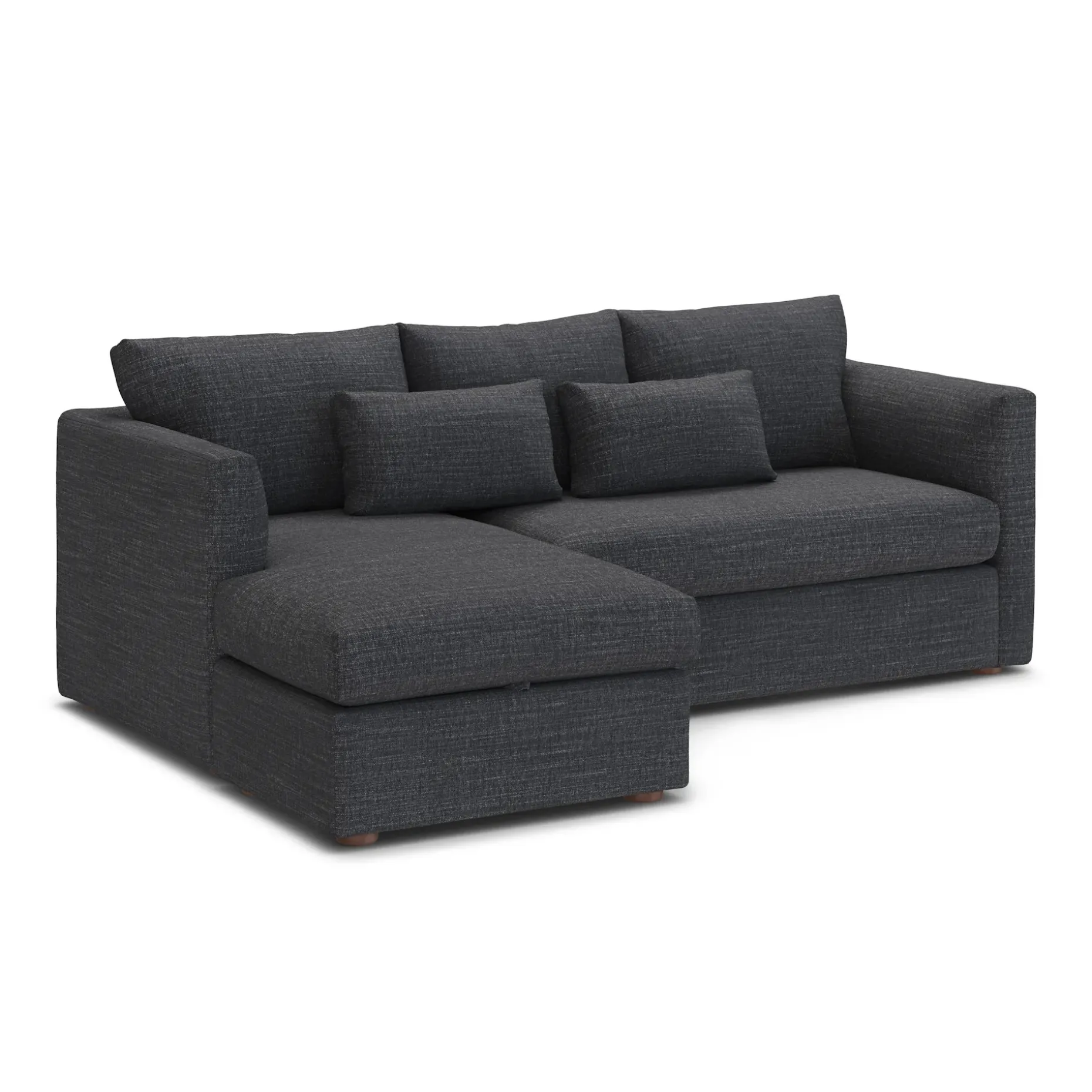 Marina 90" Reversible Storage Sleeper Sectional - Napa Charcoal