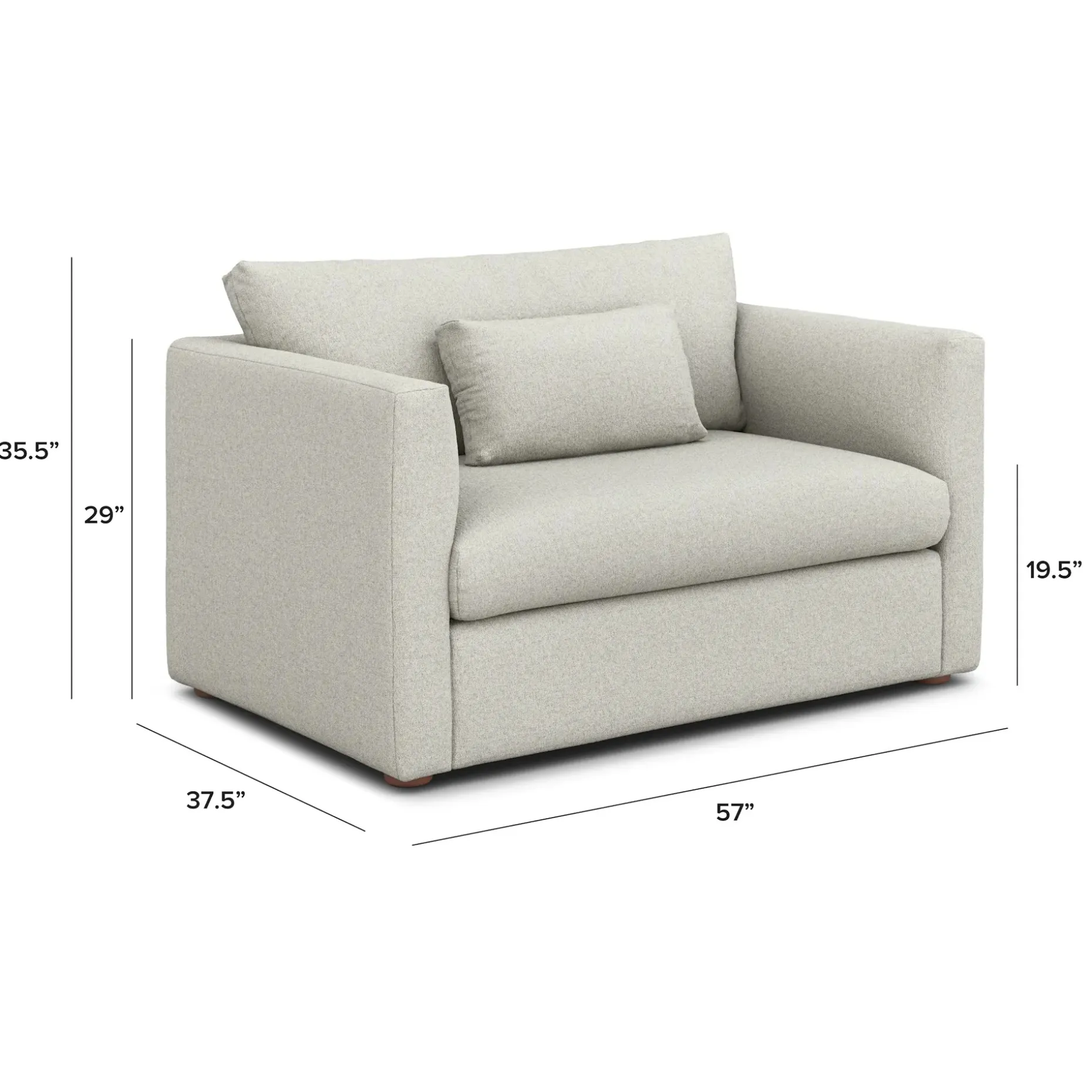 Marina 57" Sleeper Chair - Clover Ivory
