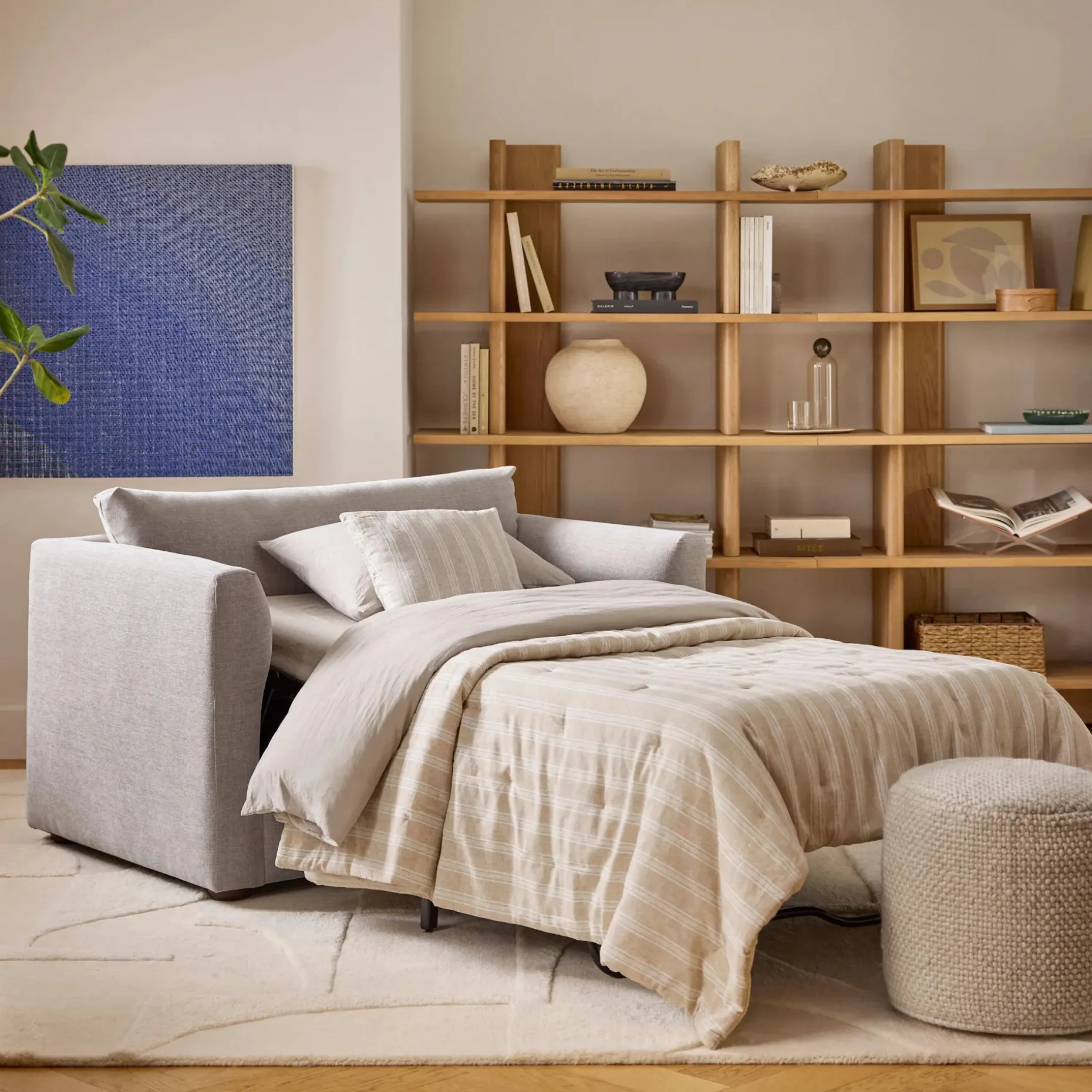Marina 57" Sleeper Chair - Hestia Gray