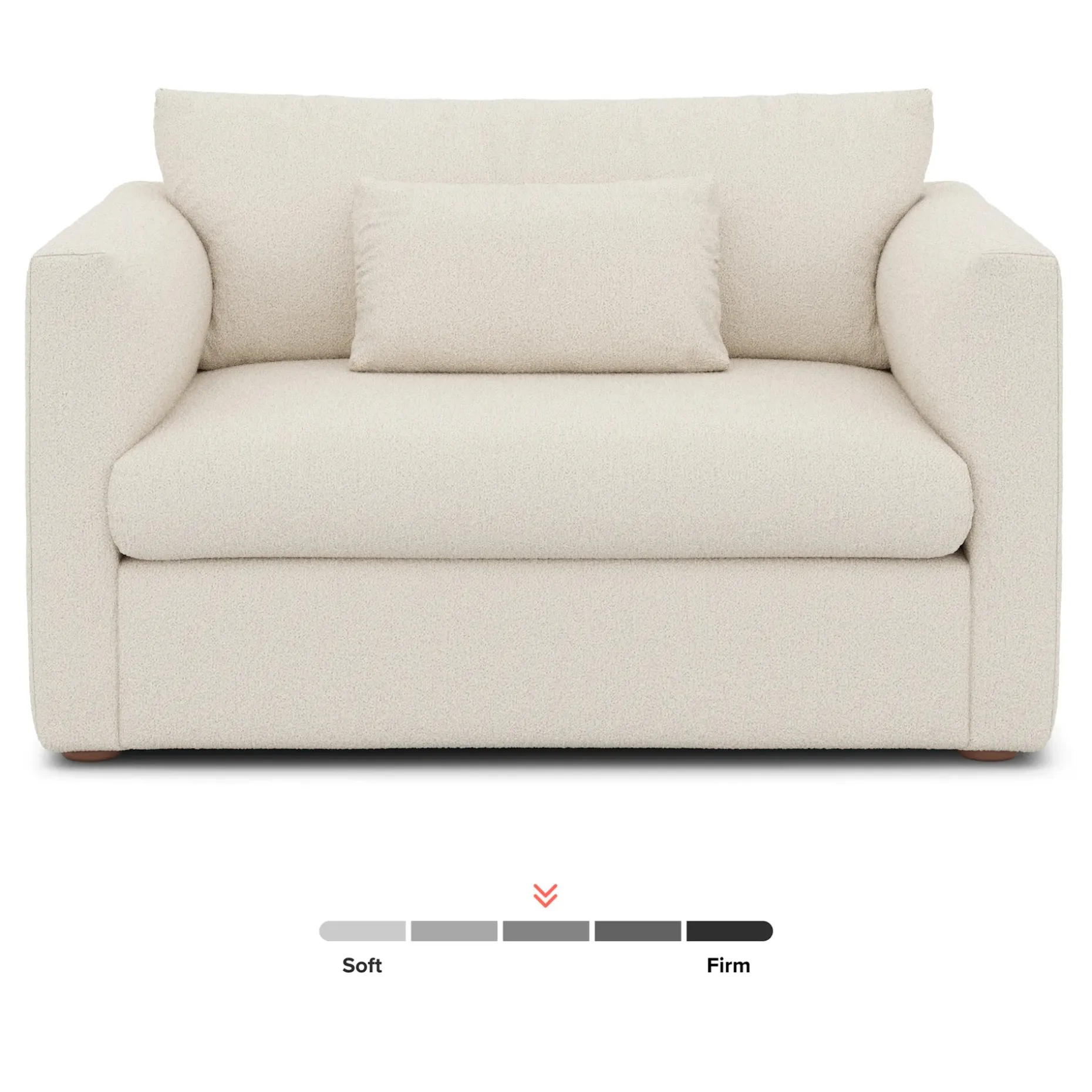 Marina 57" Sleeper Chair - Ivory Wool Bouclé
