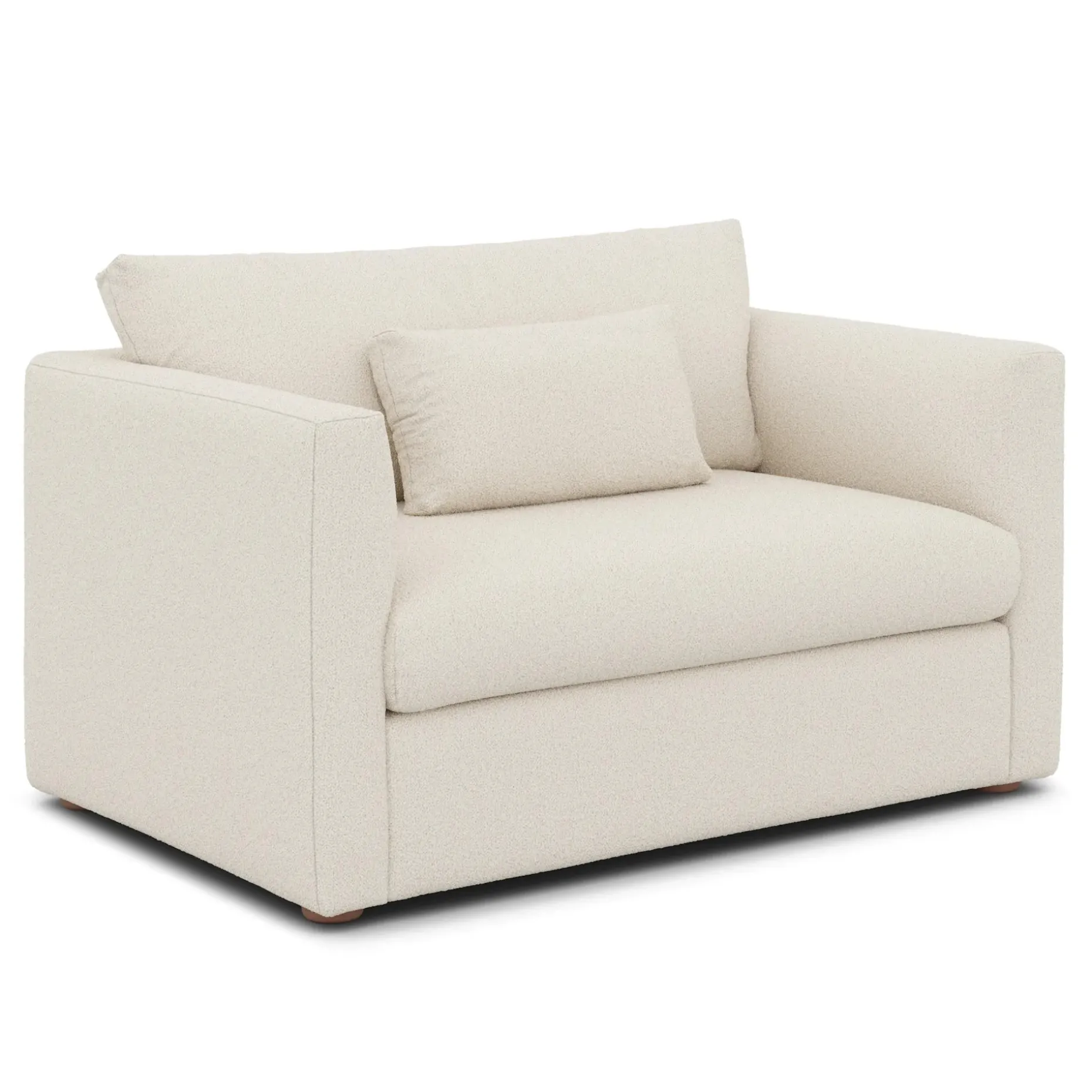 Marina 57" Sleeper Chair - Ivory Wool Bouclé